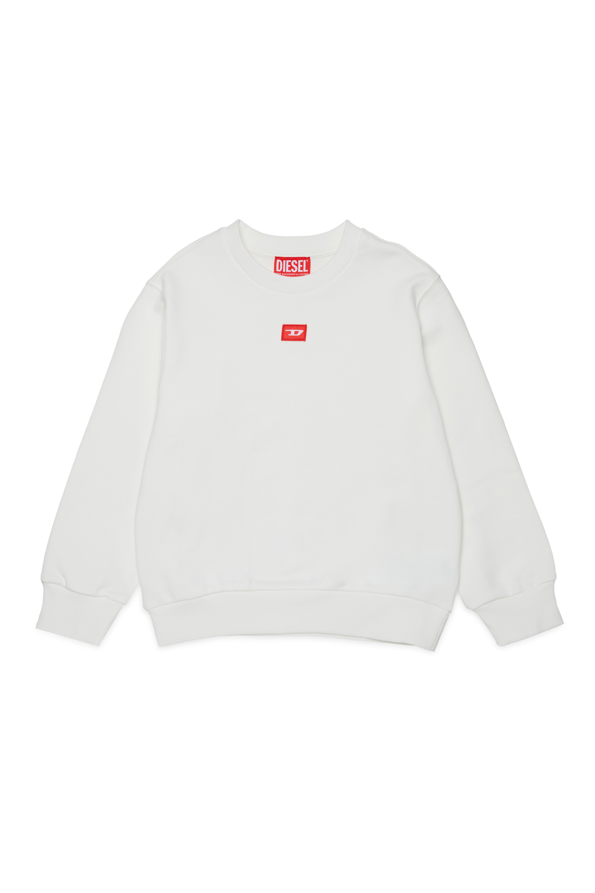 Diesel - SXGIN OVER, Unisex's Sweatshirt small logo patch in White - 1