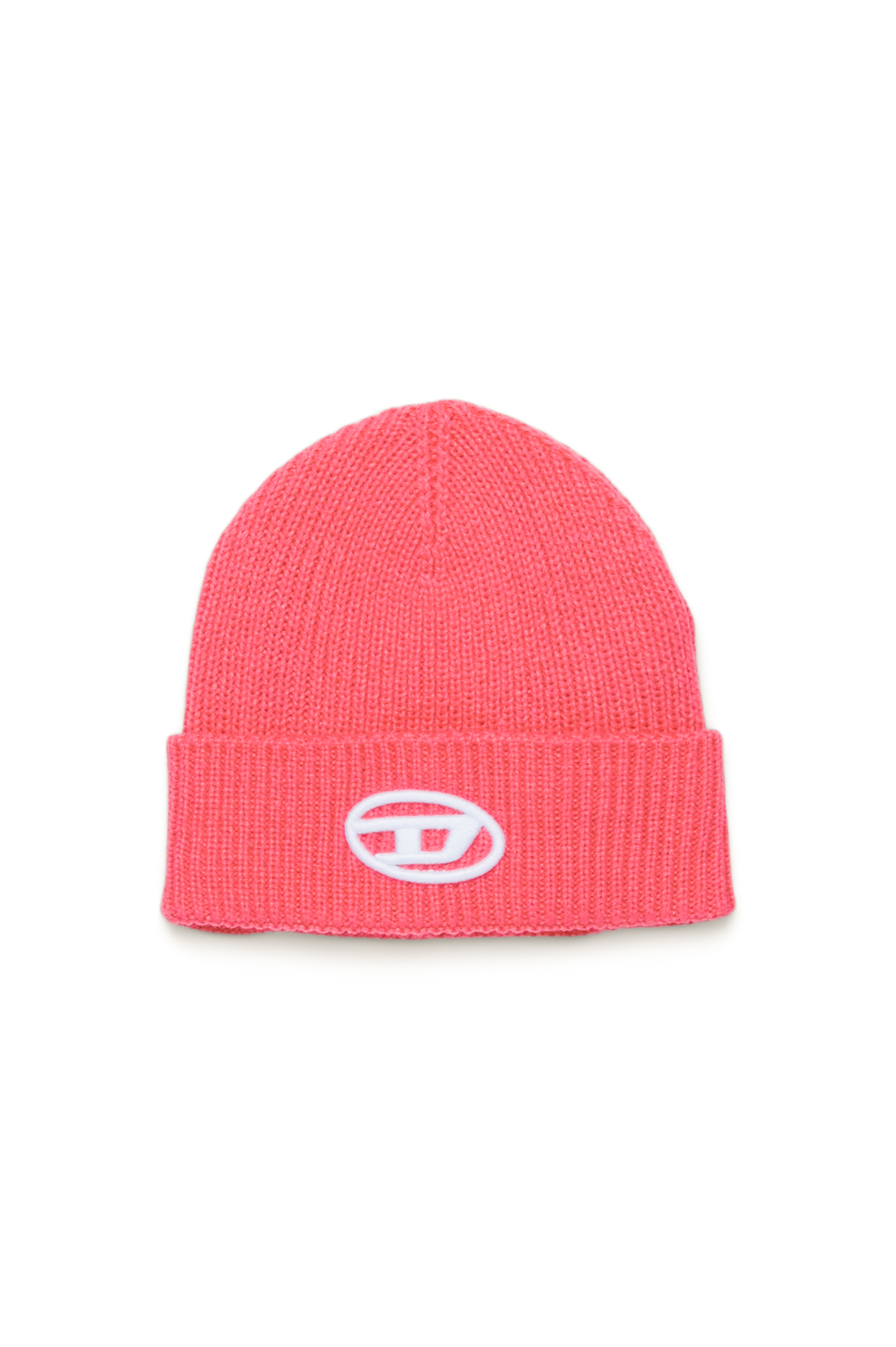 Diesel - FMARCOB, Unisex's Beanie with Oval D embroidery in Pink - 1