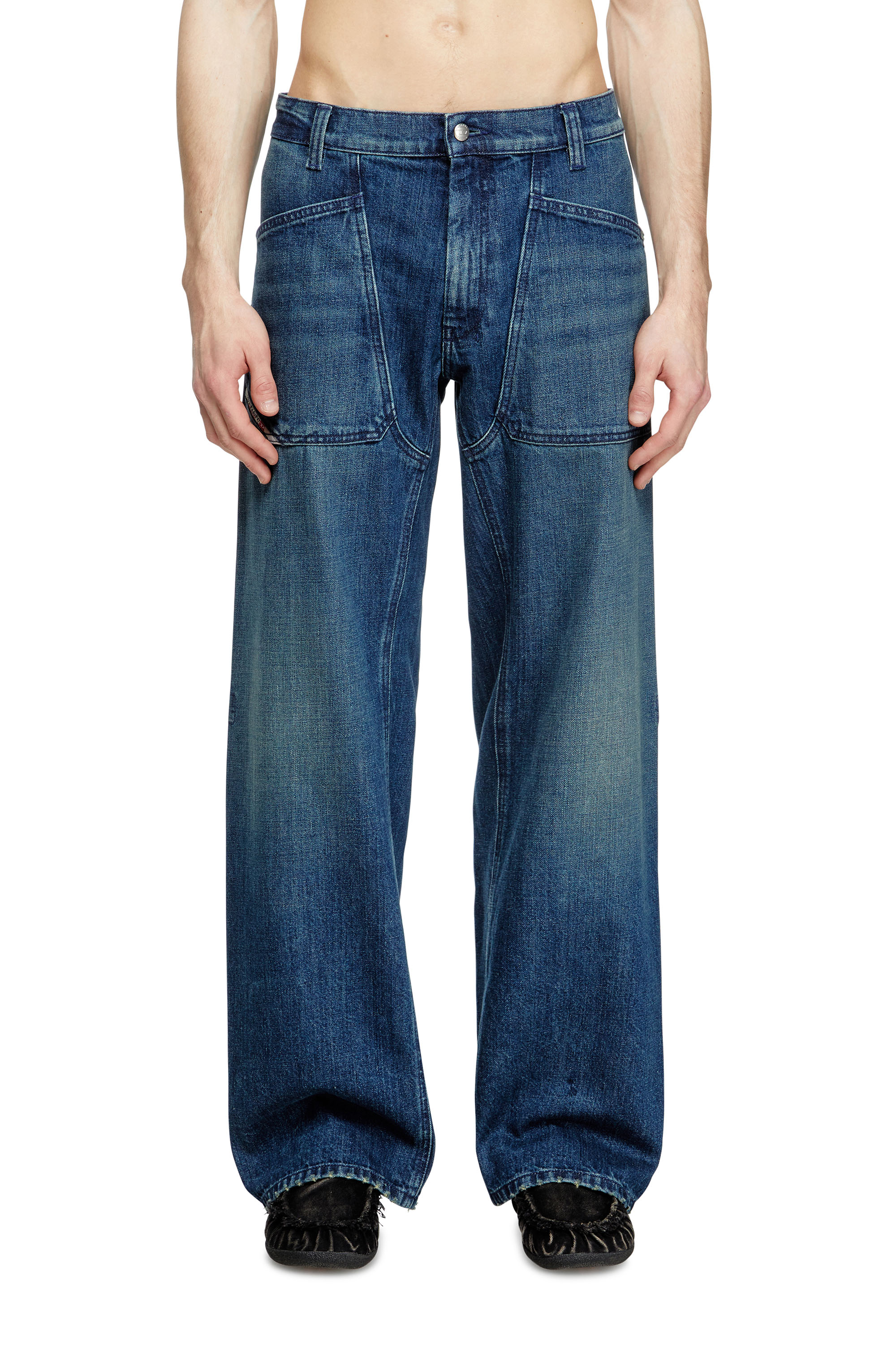 Diesel - Man's Relaxed Jeans D-Zeta 0DBDS, Dark Blue - 1