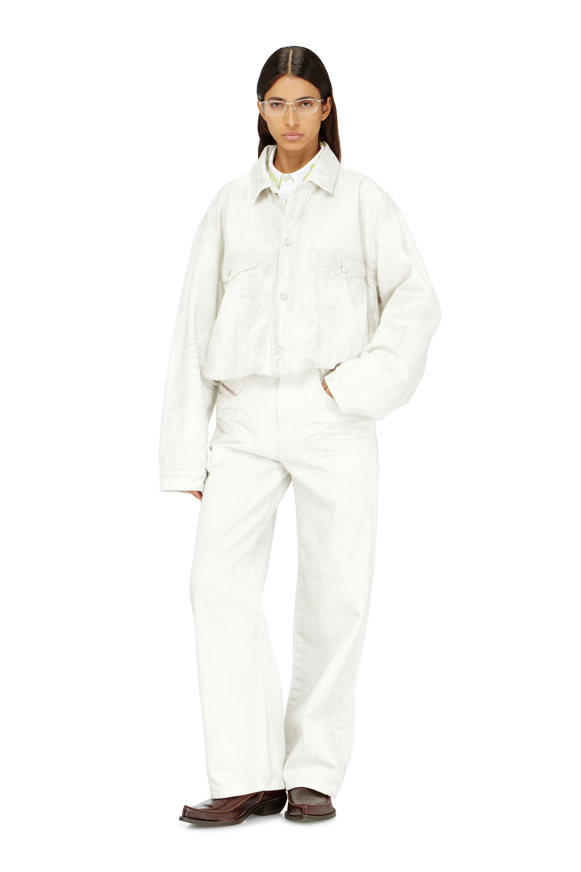 Diesel - Unisex's Relaxed Jeans 1982 D-Hakou 007GG, White - 2