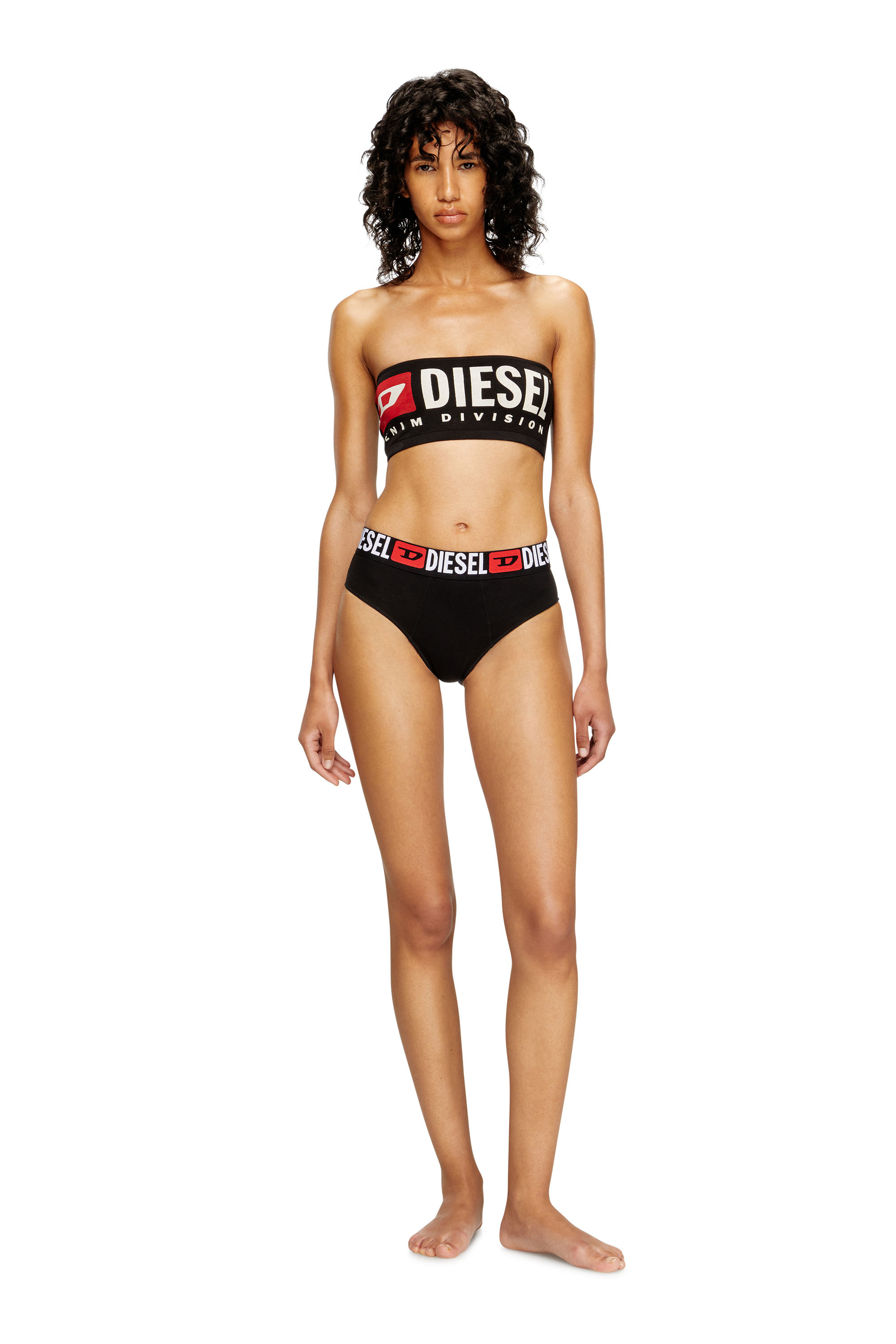Diesel - UFSB-MELANIE, Woman's Strapless bra with maxi logo in Black - 2
