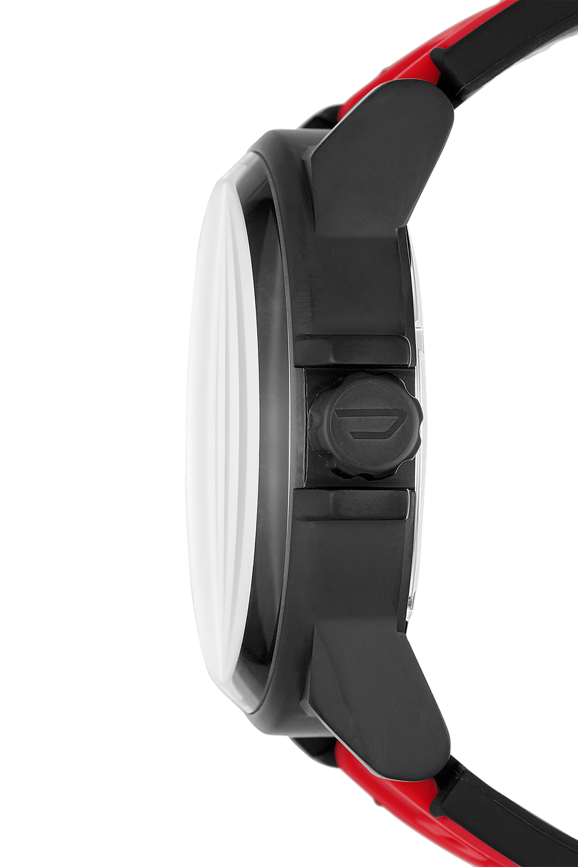 Diesel - DZ1911, Man's D-48 Three-Hand Red Silicone Watch in Red/Black - 3