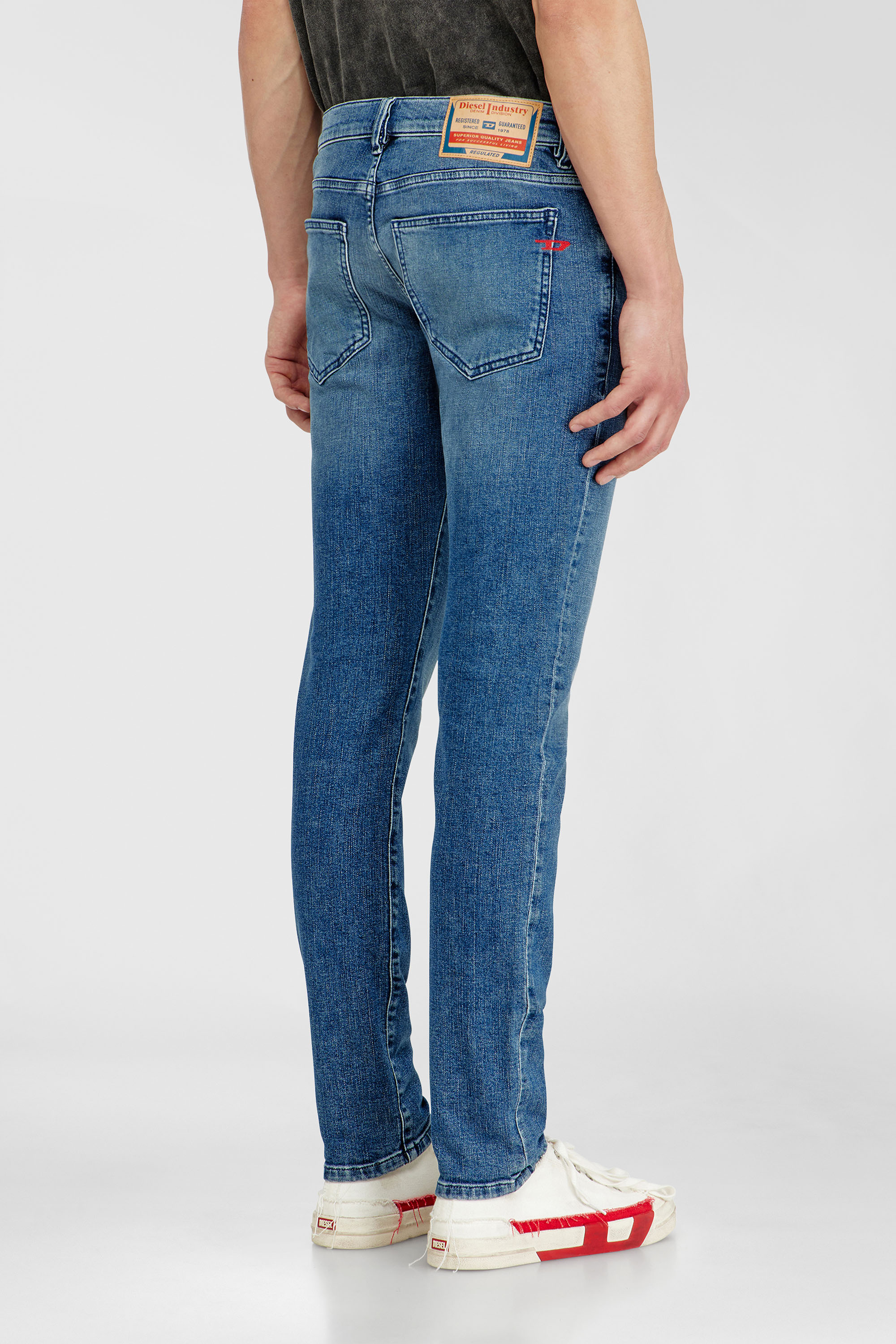 Diesel - Man's Slim Jeans 2019 D-Strukt 0HDBK, Medium blue - 5