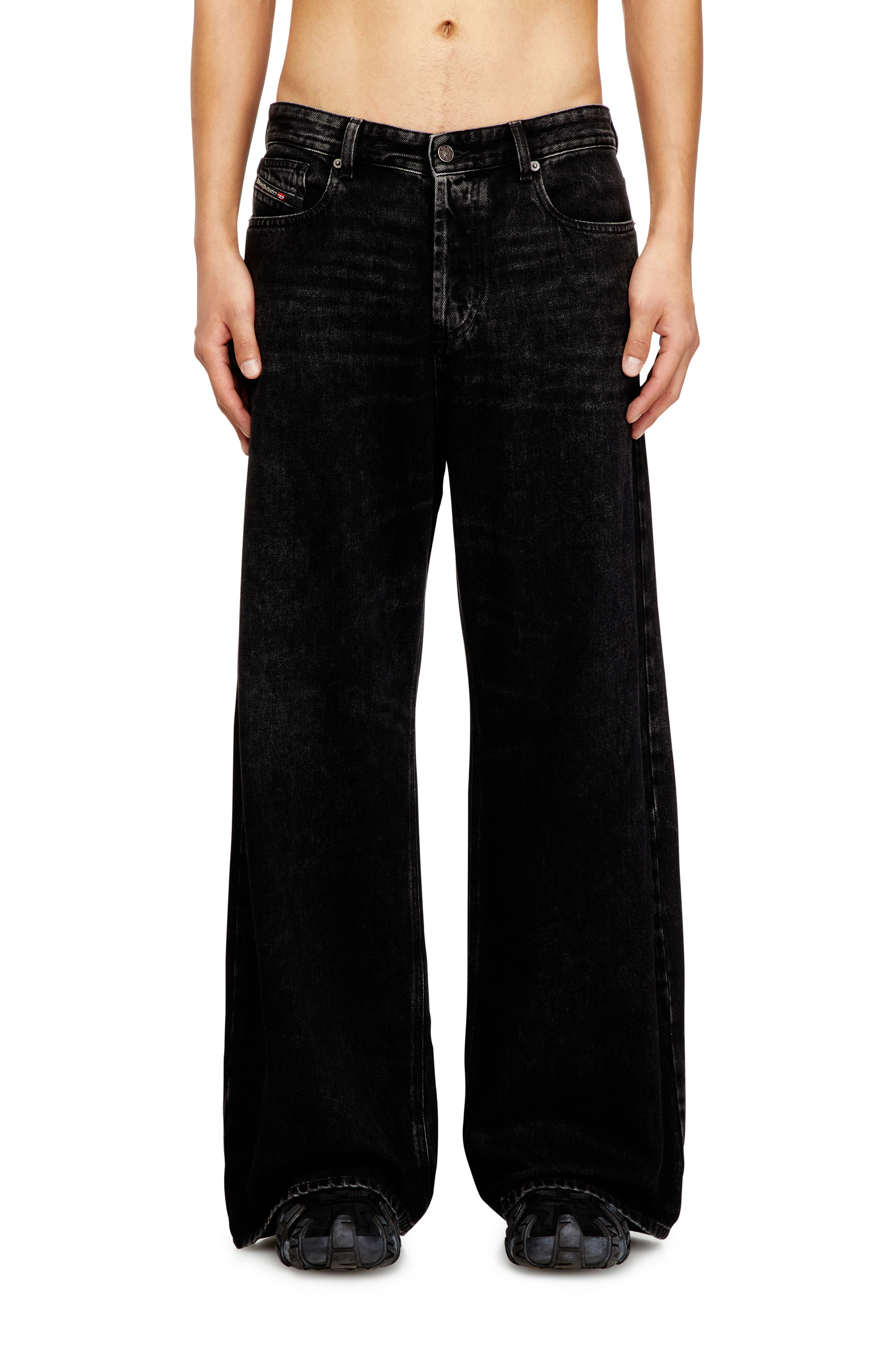 Diesel - Woman's Relaxed Jeans 1996 D-Sire 09P09, Black/Dark grey - 3