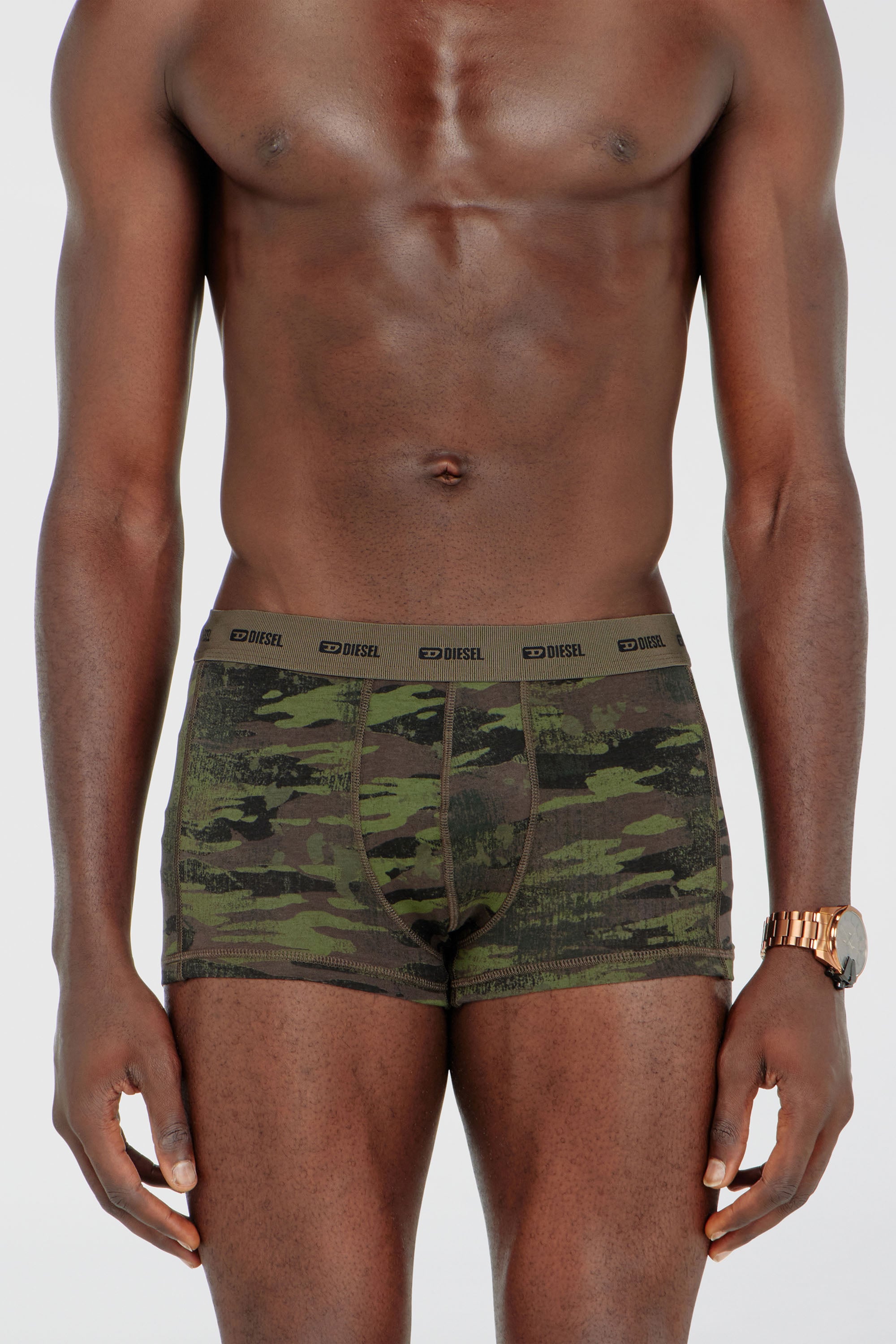 Diesel - DAMIEN-UTLT-3PACK, Man's Three-pack of boxer briefs plain and camo in Black/Green - 2