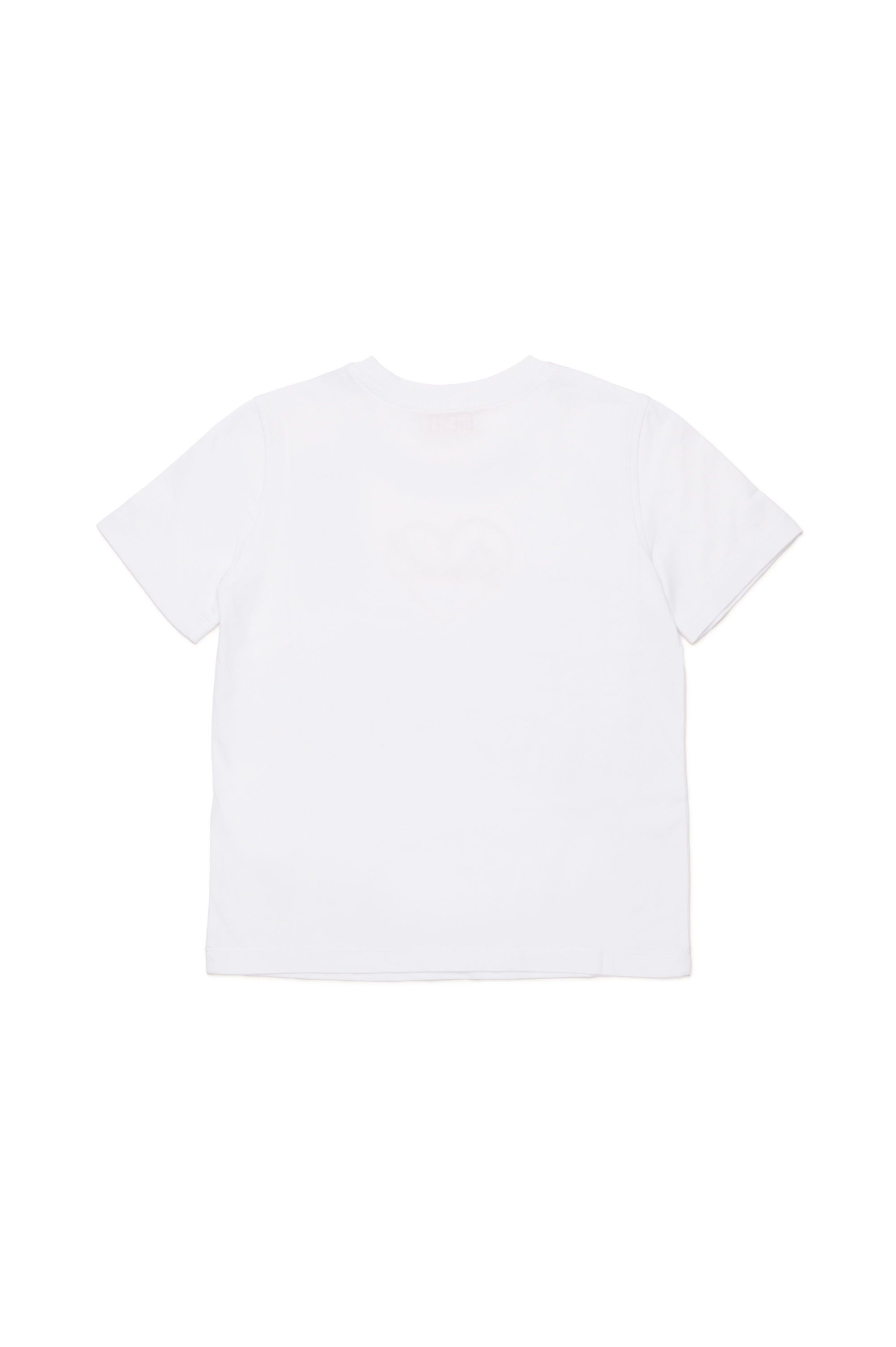 Diesel - TREGL4, Woman's T-shirt with flocked logo heart in White - 2