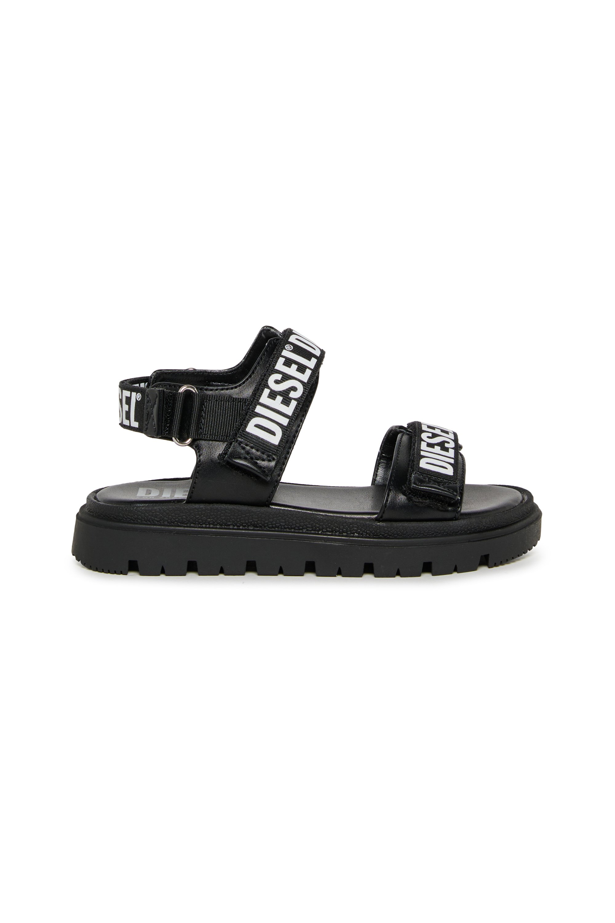 Diesel - D-SANTAP, Unisex's D-Santap-Sandal with Diesel logo straps in Black - 1