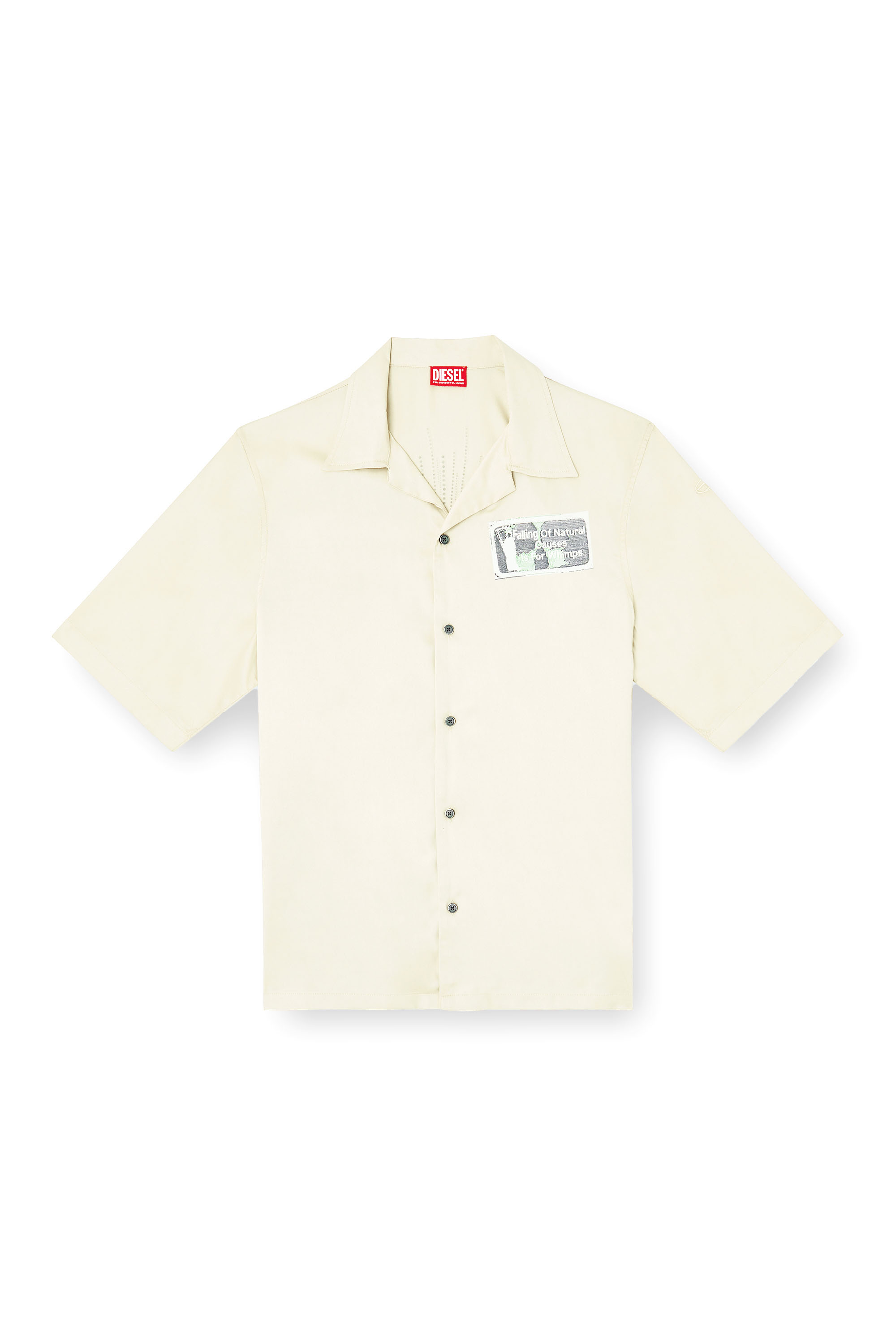 Diesel - S-BRACK-B-EPBR, Man's TENCEL™ shirt with rhinestone graphic in null - 3