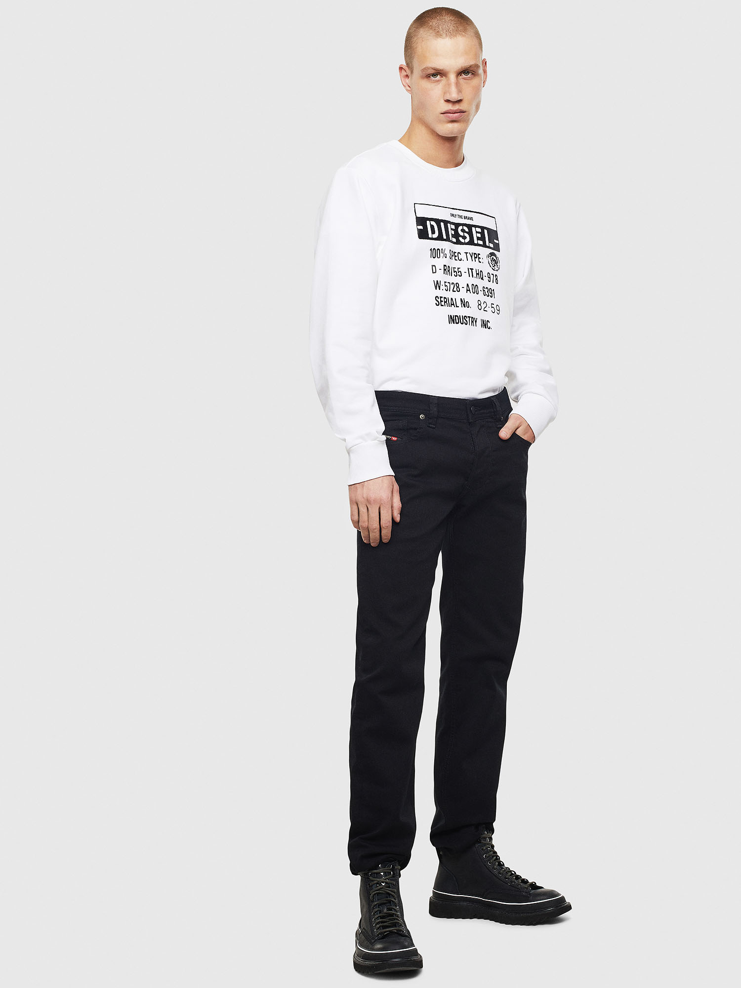 Diesel - Straight Jeans 1985 Larkee 0688H, Black/Dark grey - Image 6