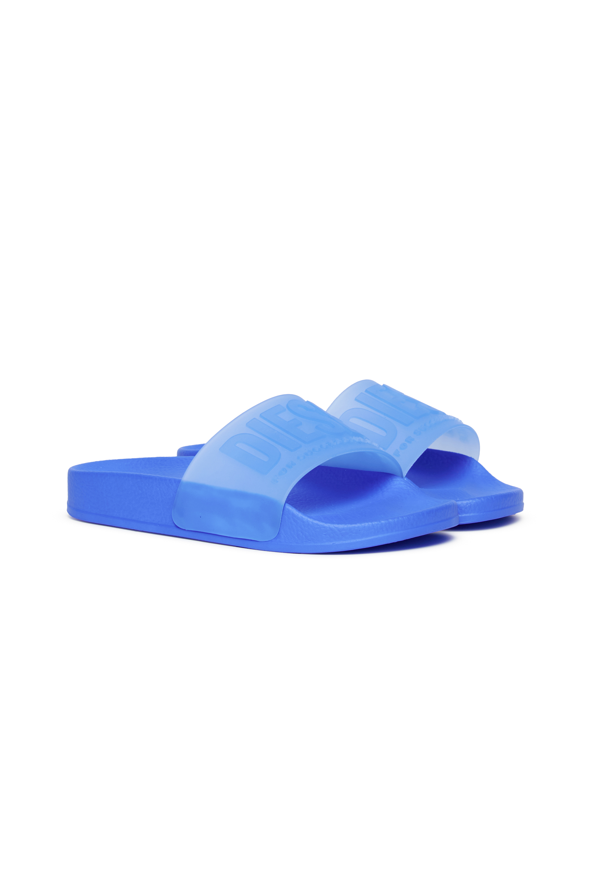 Diesel - SA-MAYEMI CC, Unisex's Semi-transparent rubber pool slides in Blue - 2