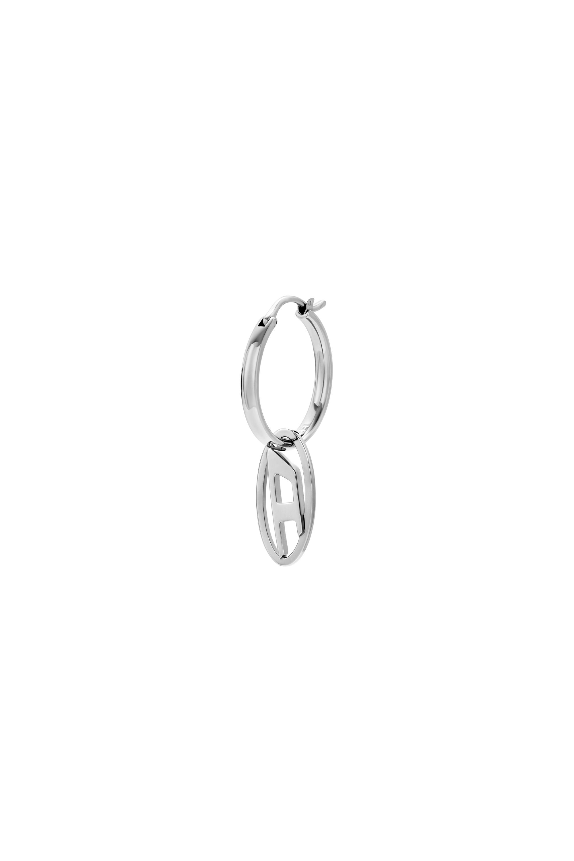 Diesel - DX1601040, Unisex's Stainless Steel Hoop Earring in Silver - 1