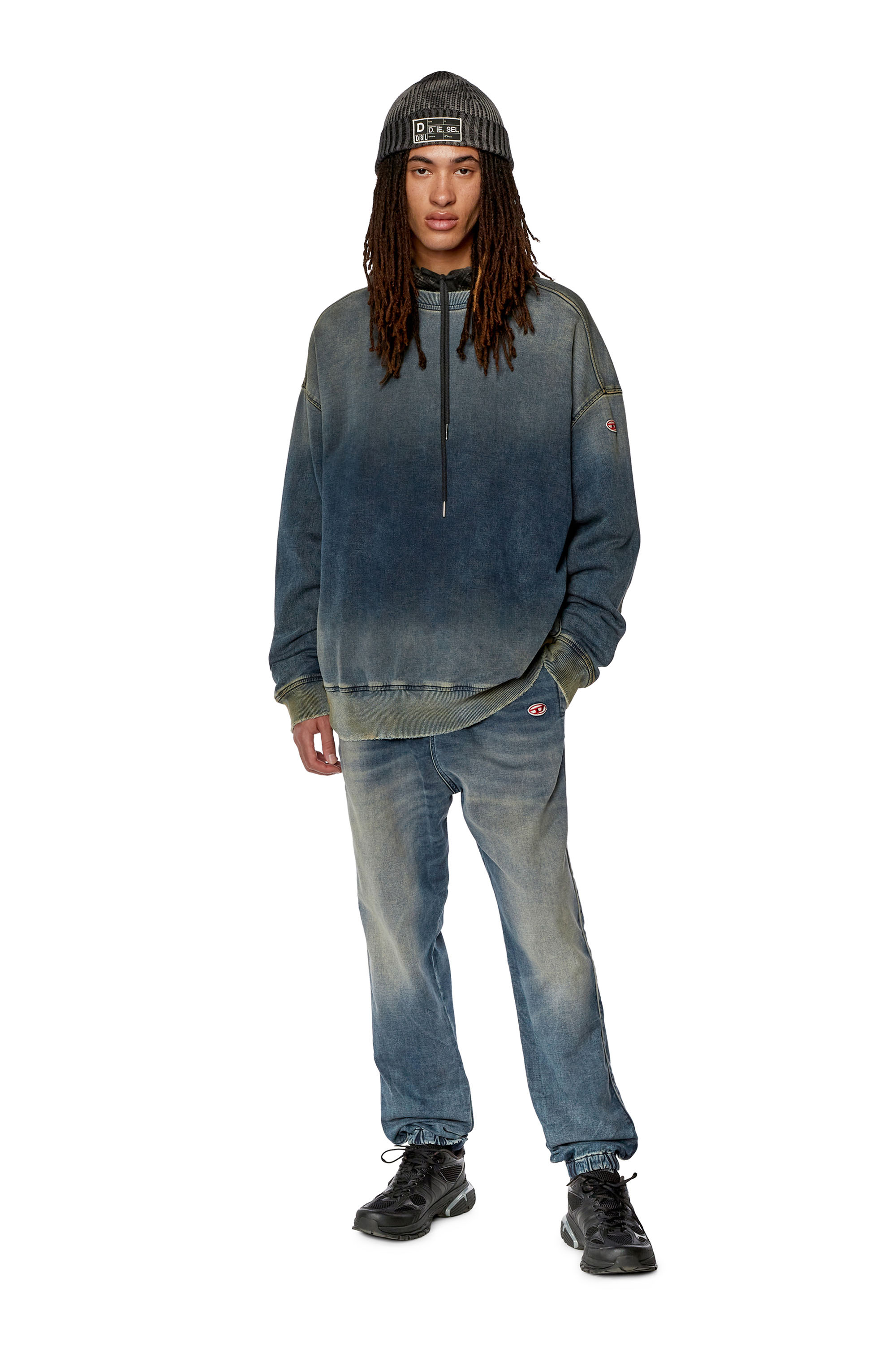 Diesel - Tapered D-Lab Track Denim 068FN, Dark Blue - Image 4