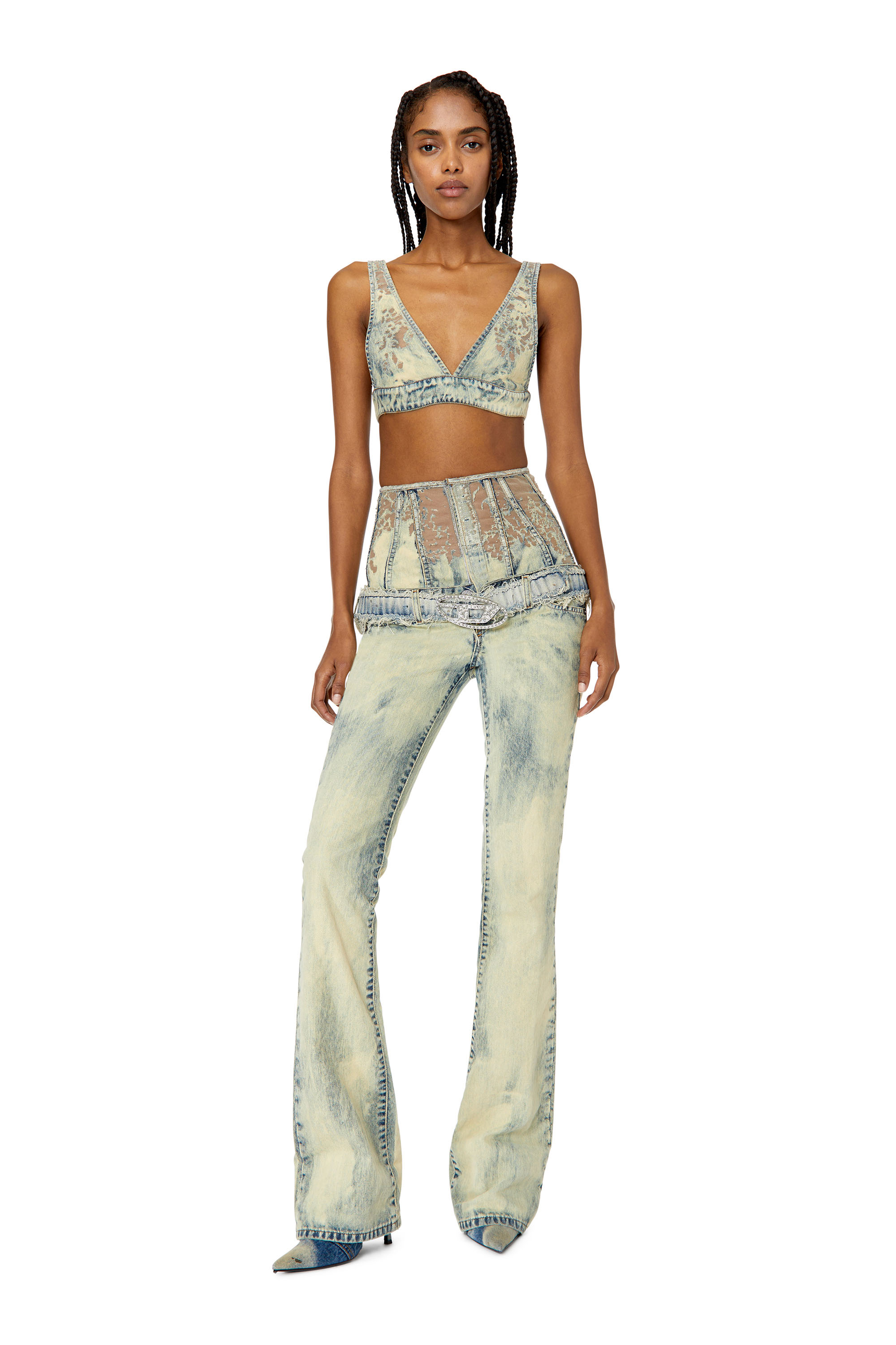 Diesel - Bootcut and Flare Jeans 1969 D-Ebbey 068GP, Light Blue - Image 5