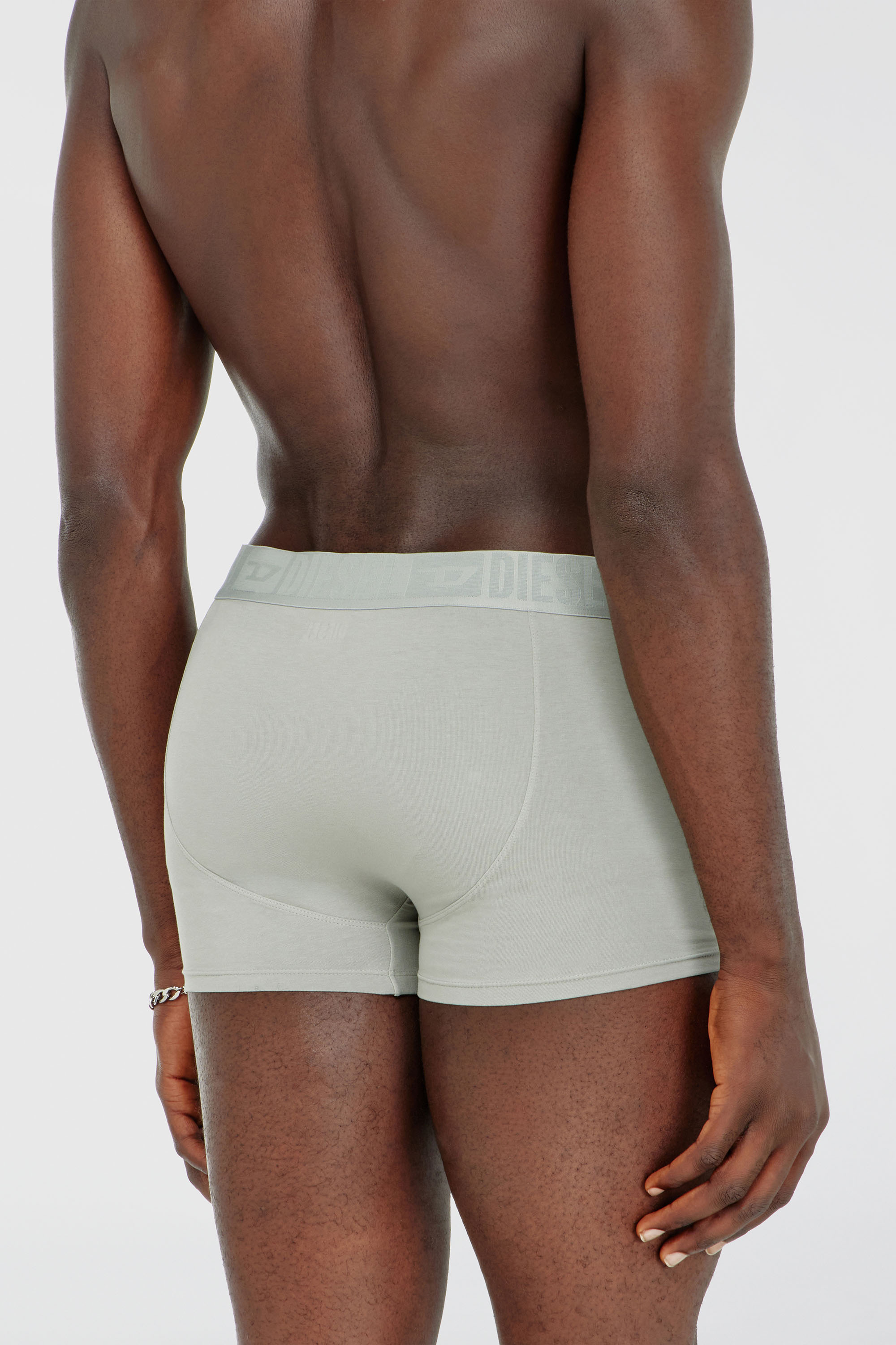 Diesel - MIKE-D-CORE-3PACK, Man's Three-pack of stretch cotton boxer briefs with tonal waistband in Gray/Black - 4