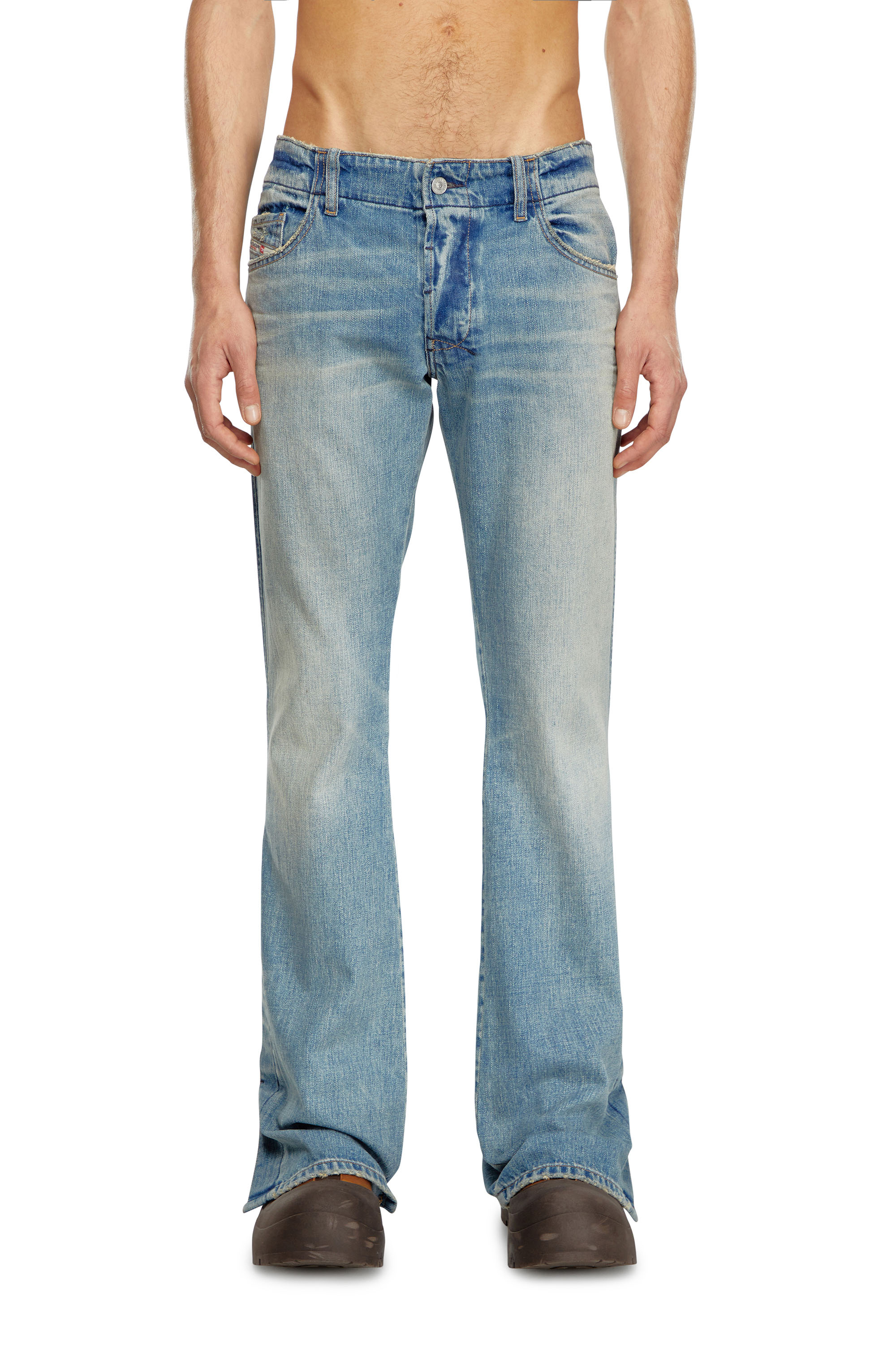 Diesel - Man Bootcut Jeans D-Backler 0GRDN, Light Blue - Image 1