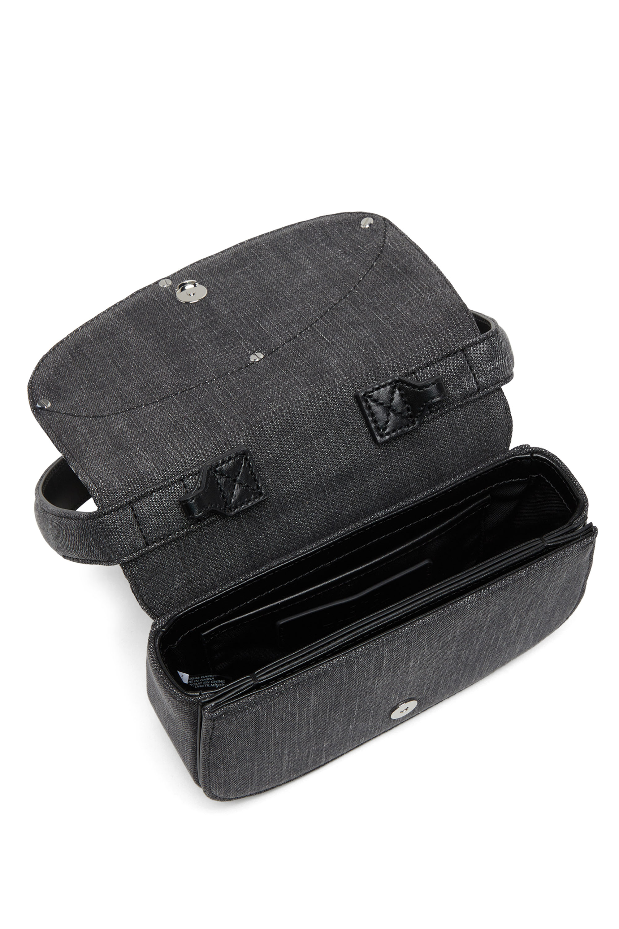 Diesel - 1DR, Woman's 1DR Shoulder Bag - Iconic shoulder bag in padded denim in Black - 3