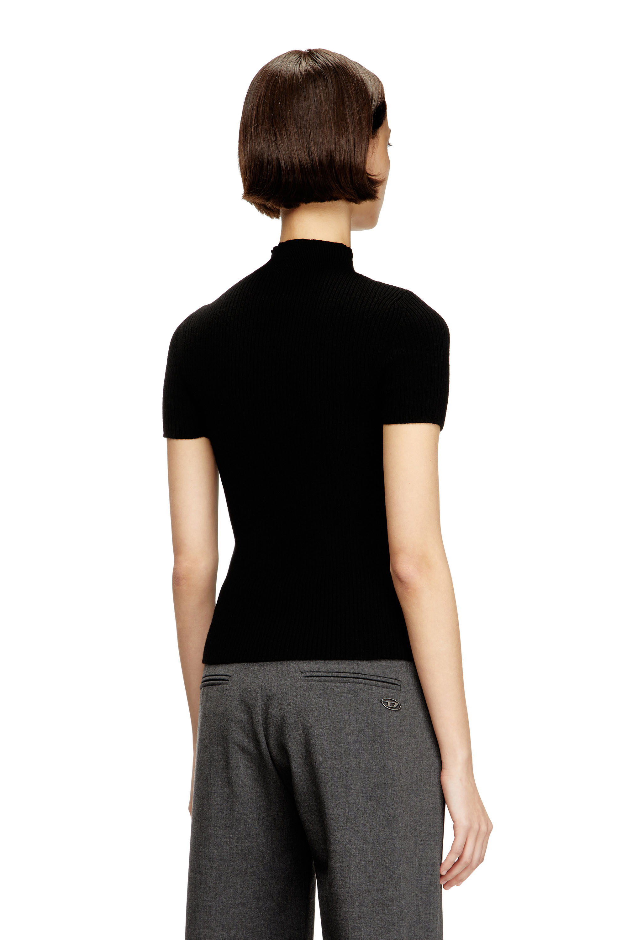 Diesel - M-OLIVE, Woman's Cut-out wool-knit top in null - 4