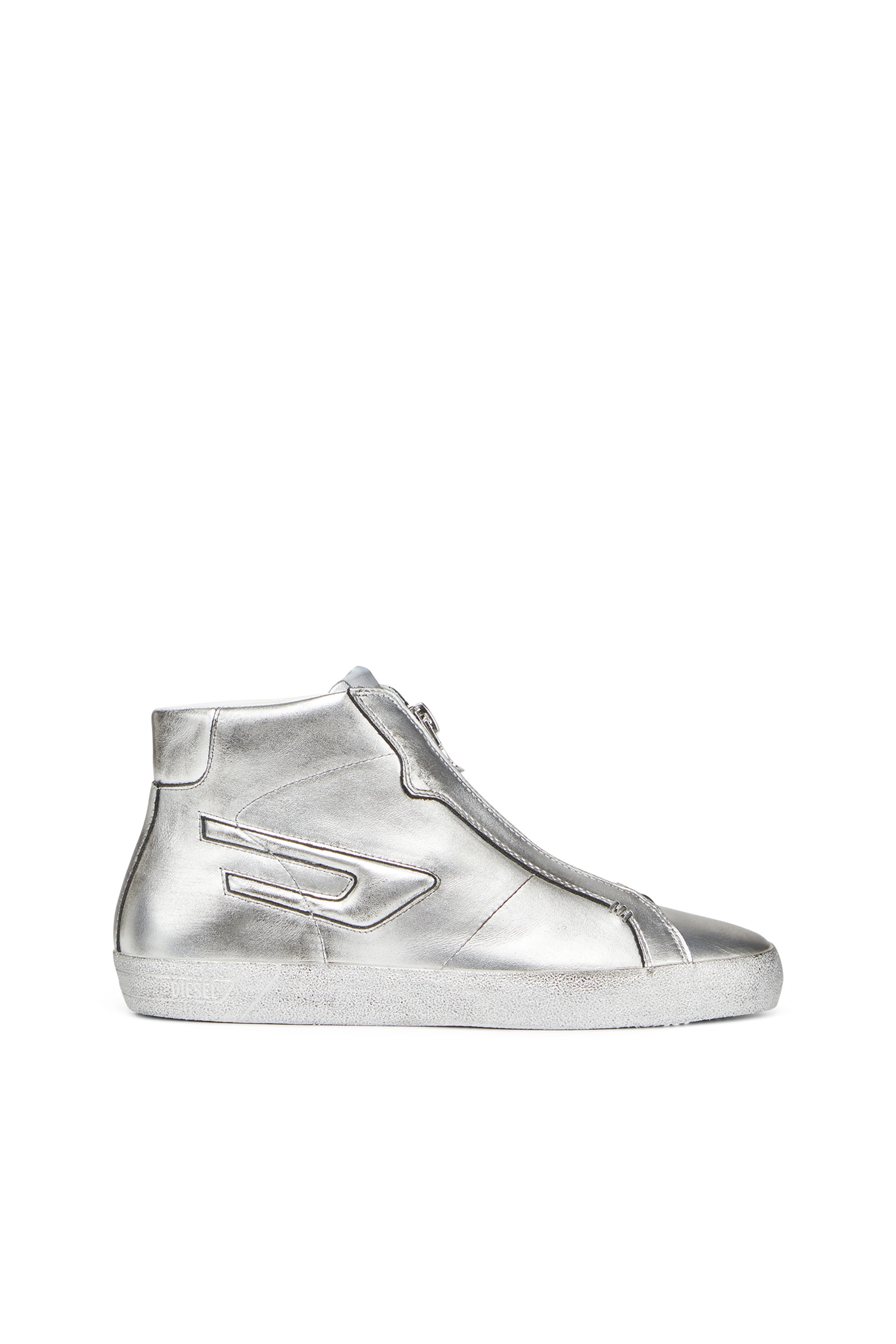 Diesel - S-LEROJI ZIP MID W, Silver - Image 1