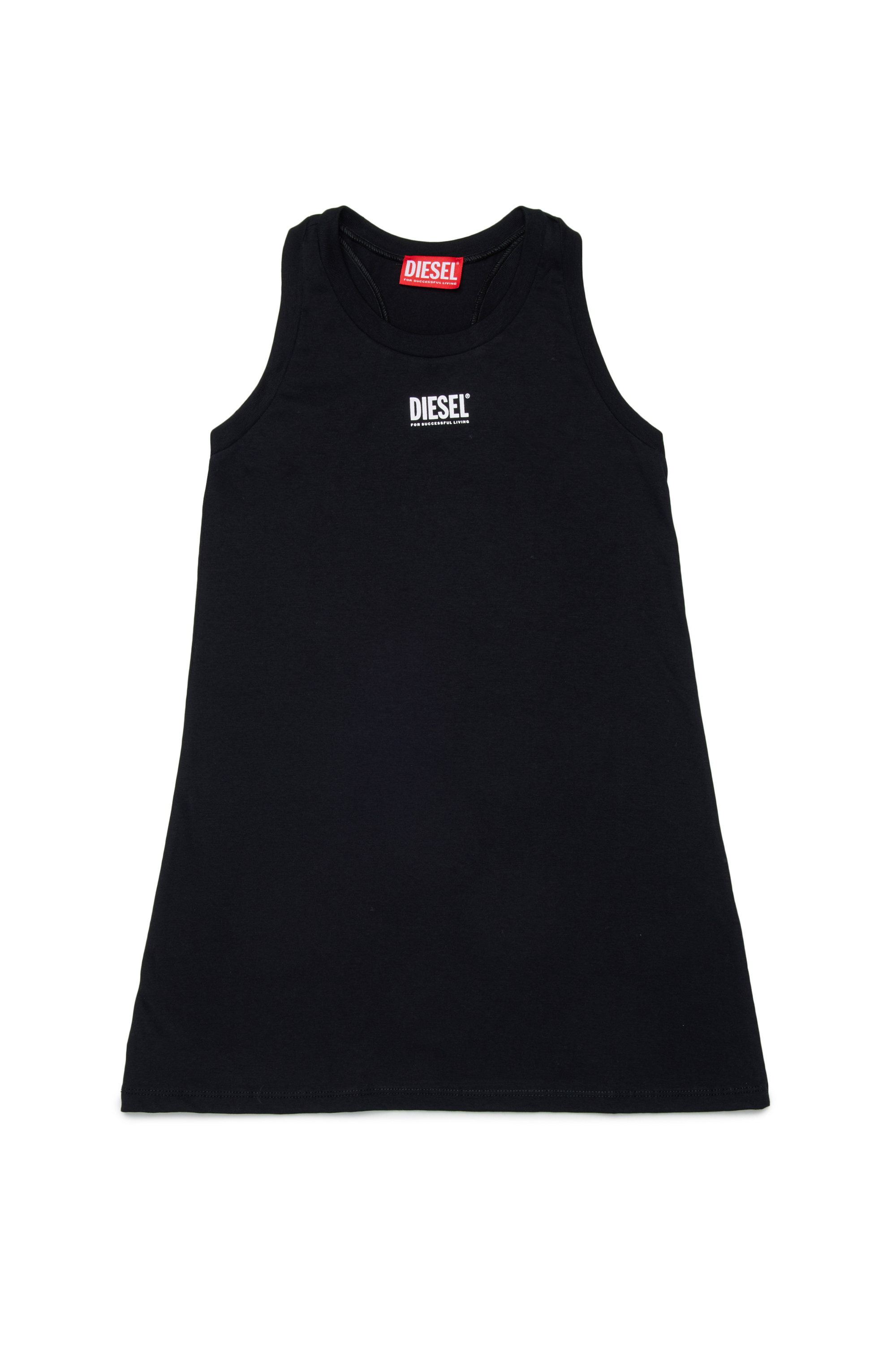 Diesel - MCUNDY, Woman's Beach dress with logo print in Black - 1