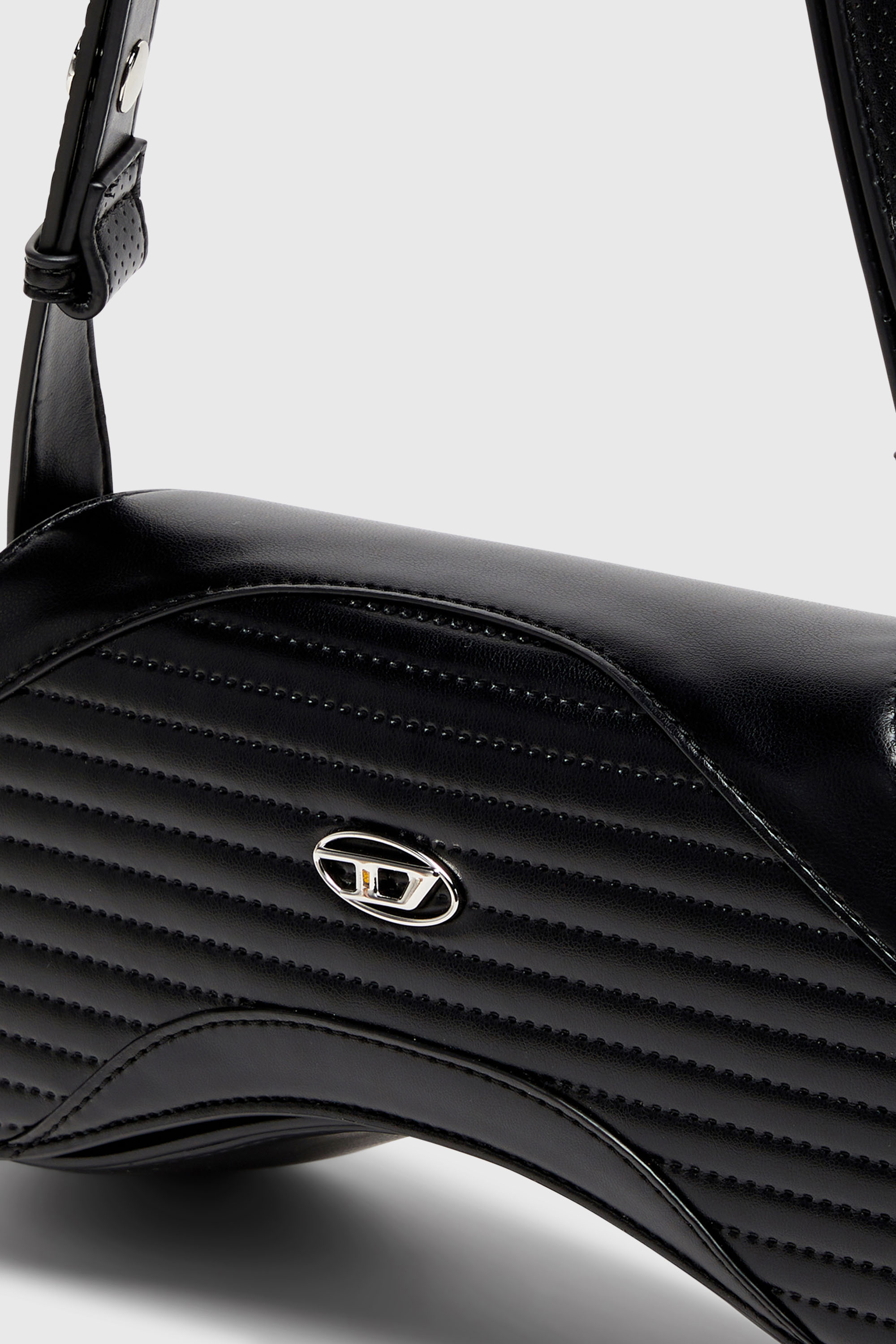 Diesel - PLAY CROSSBODY, Woman's Play - Crossbody bag in quilted perforated PU in Black - 5