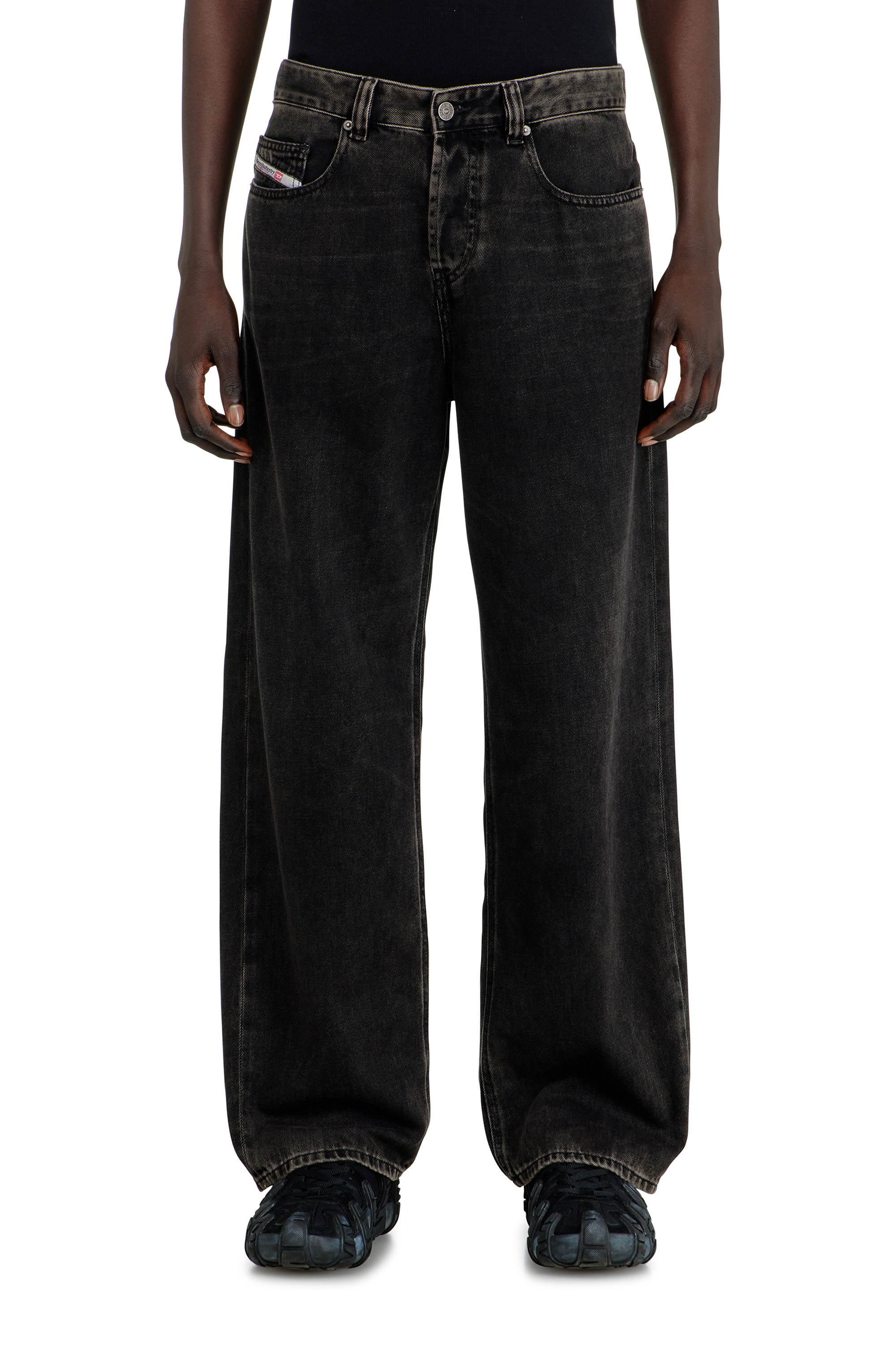 Diesel - Man's Relaxed Jeans 2001 D-Macro 09I35, Black/Dark grey - 4