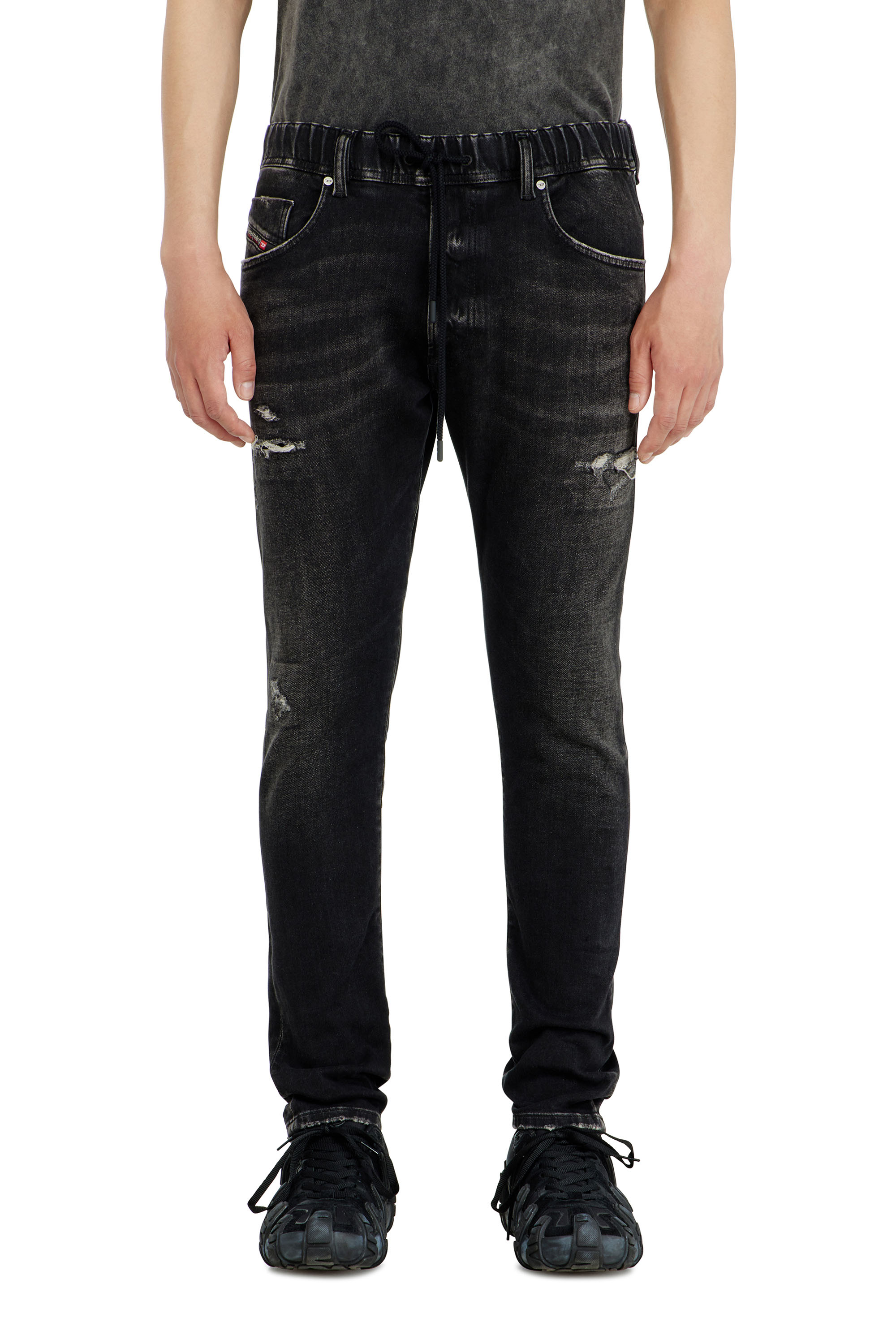 Diesel - Man's Regular 2030 D-Krooley Joggjeans&reg; 09Q22, Black/Dark grey - 3
