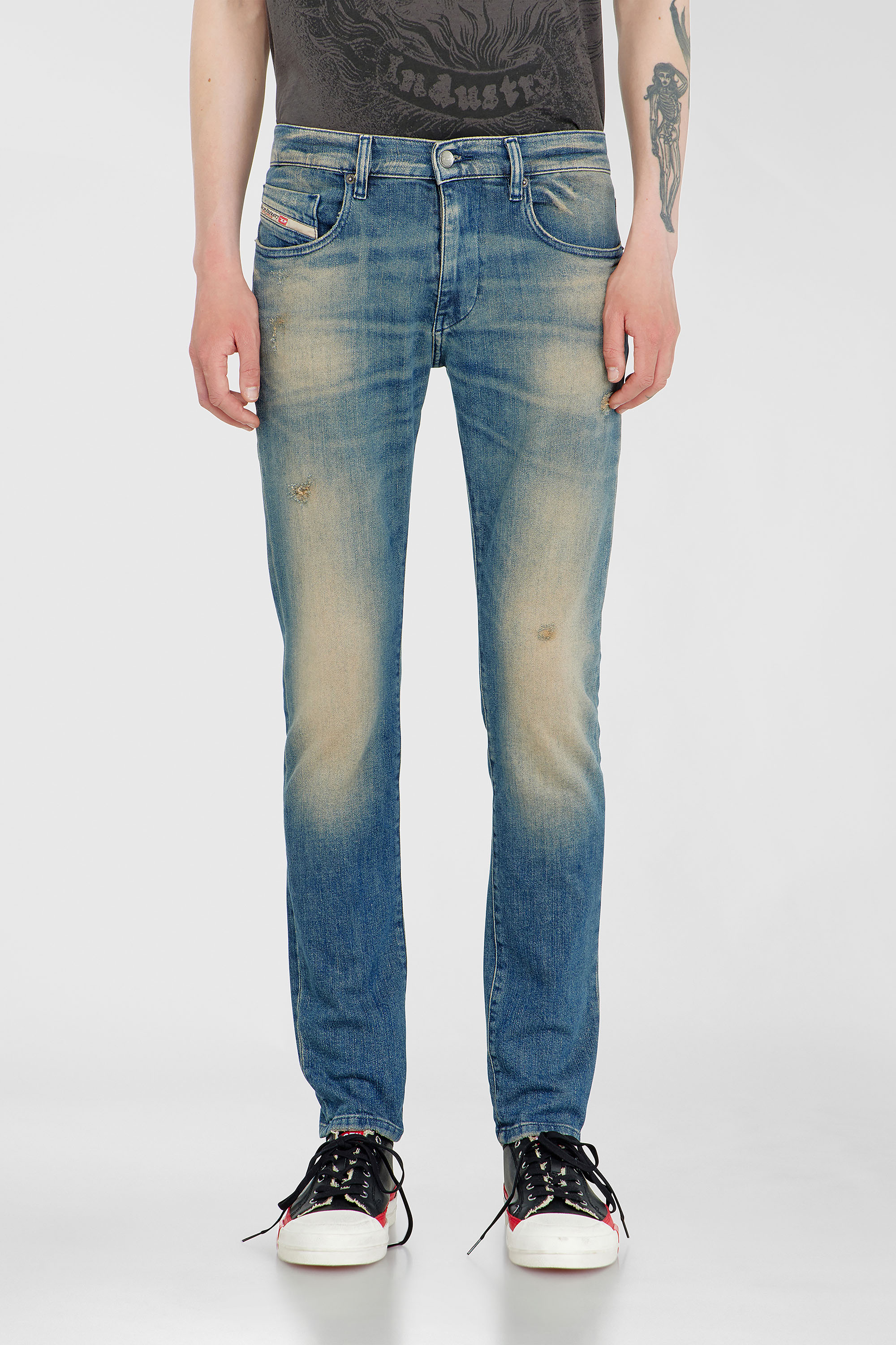 Diesel - Man's Slim Jeans 2019 D-Strukt 0KBBW, Medium blue - 4