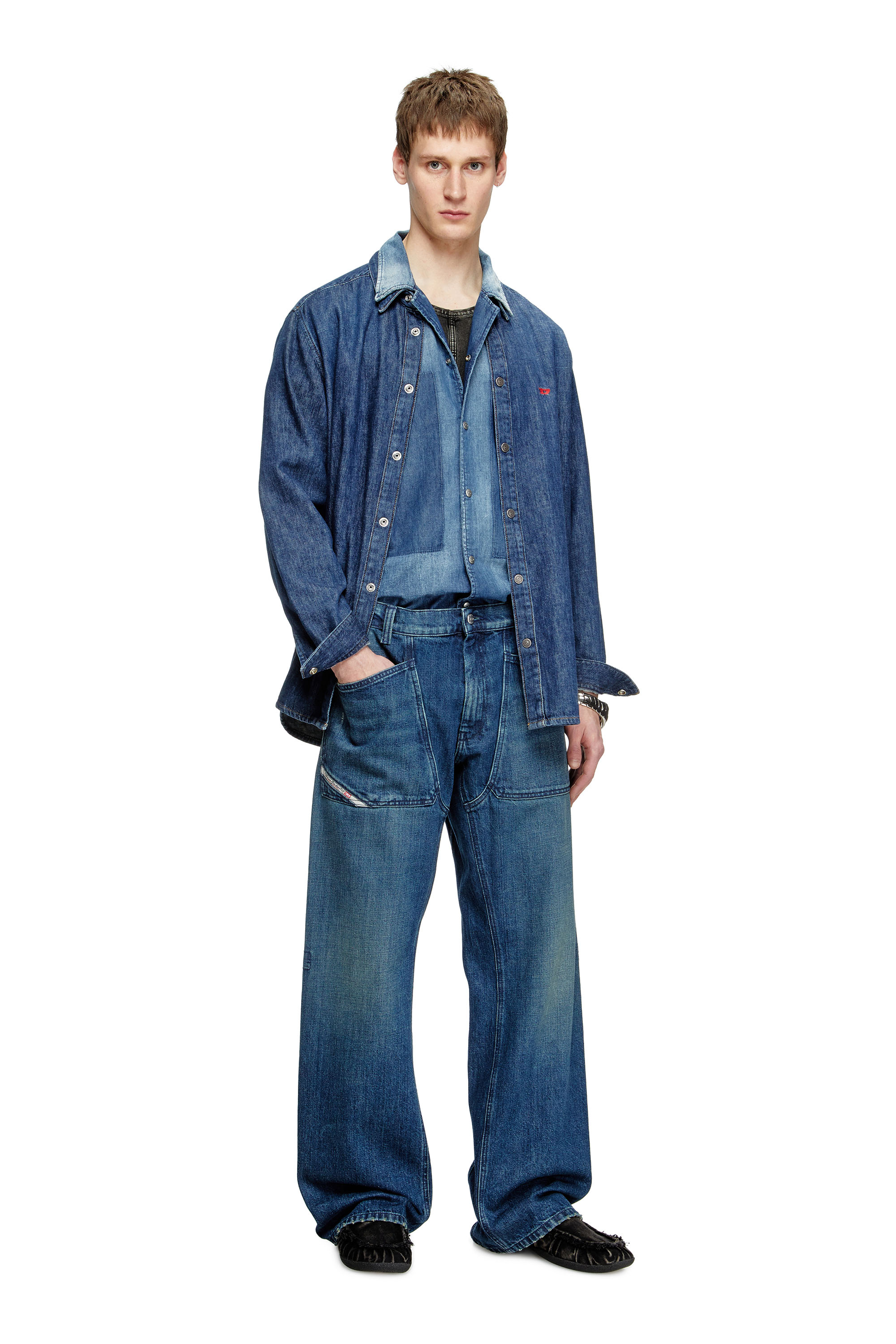 Diesel - Man's Relaxed Jeans D-Zeta 0DBDS, Dark Blue - 2