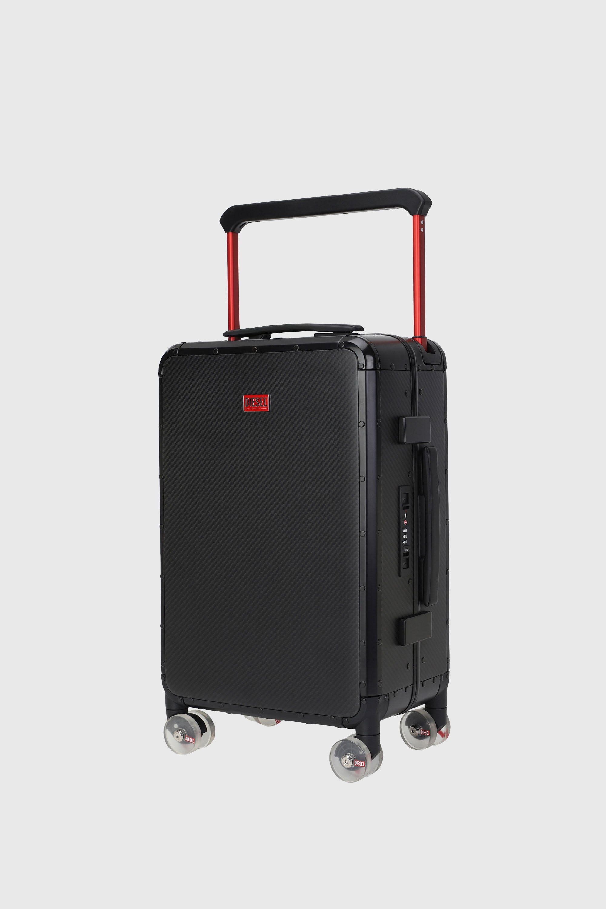 Diesel - DSL CARBON FIBER TROLLEY-BLACK- DSL001, Unisex's Carbon fiber suitcase size S in Black - 5