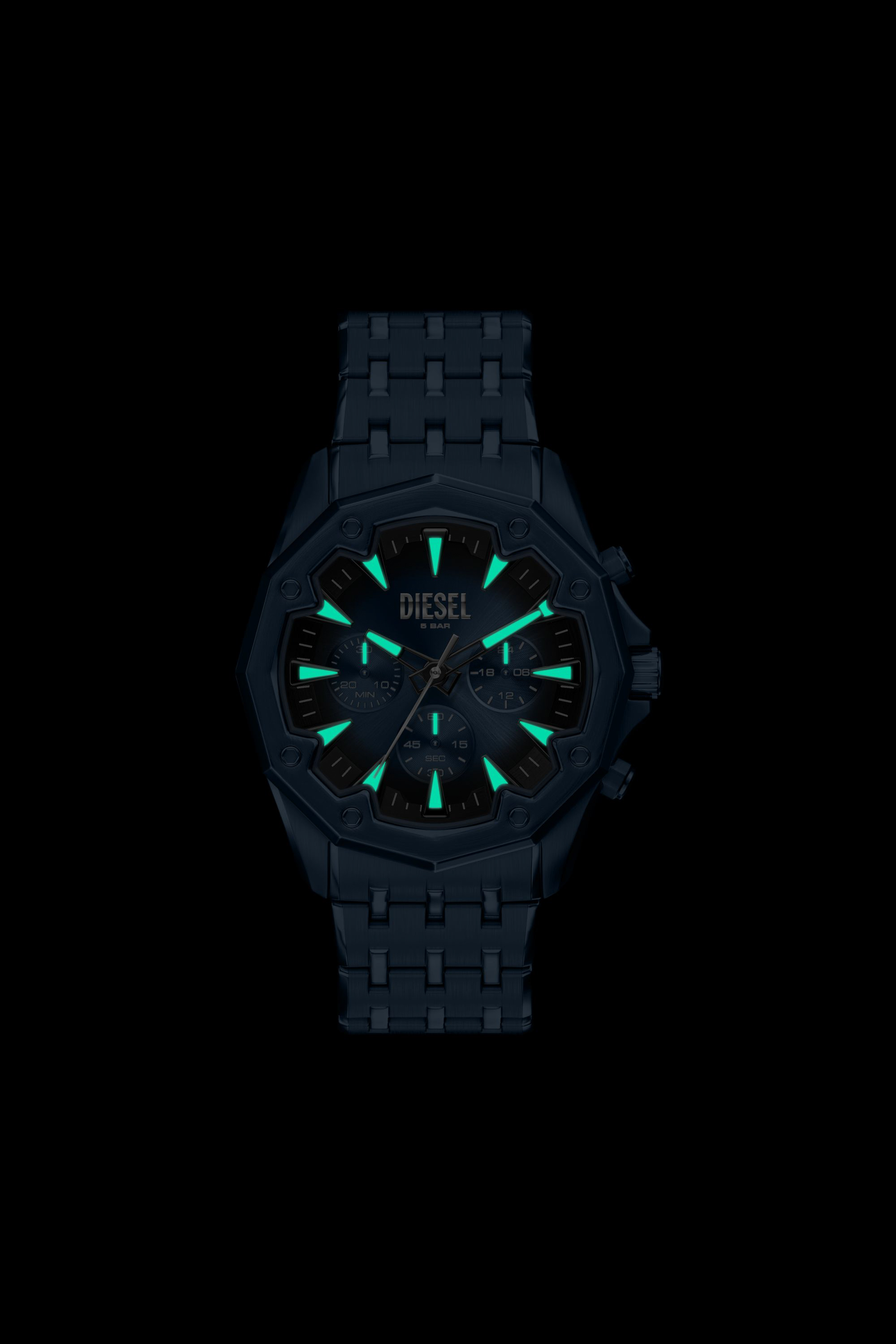 Diesel - DZ4705 WATCH, Man's Stinger Blue Stainless Steel Watch in Blue - 6