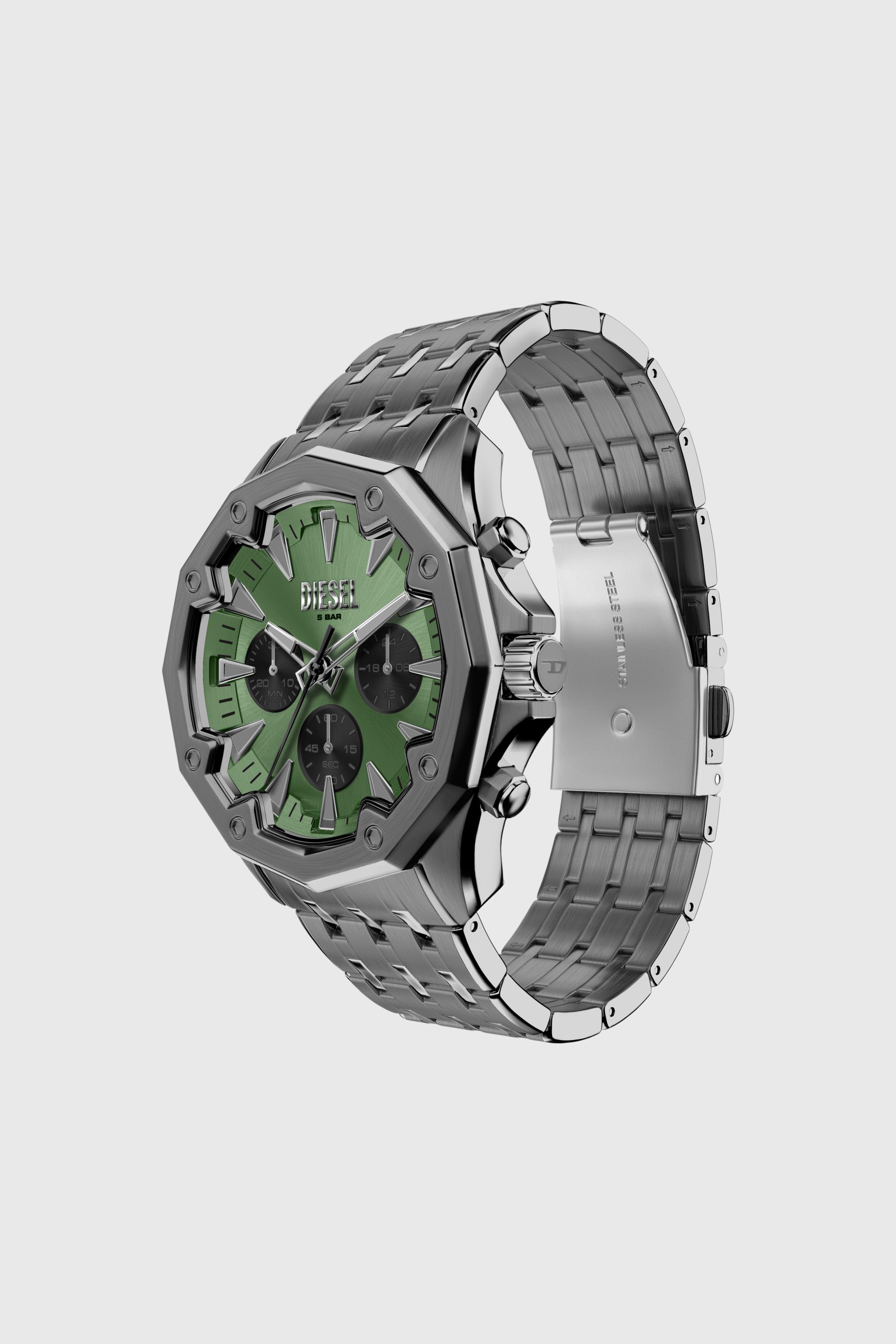 Diesel - DZ4711 WATCH, Man's Stinger gunmetal stainless steel watch in Dark grey - 7