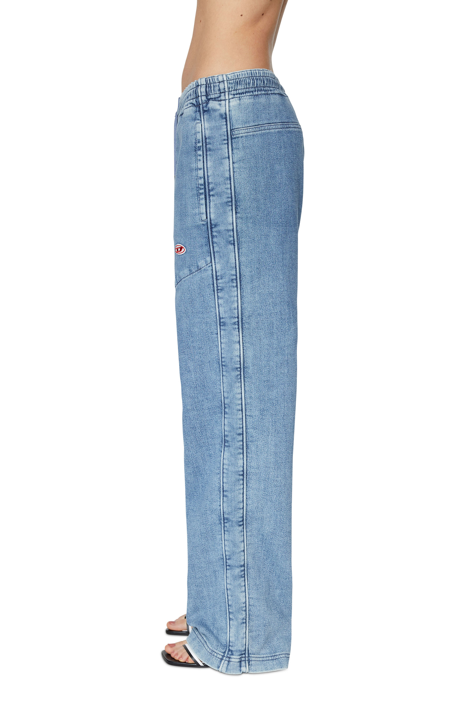 Diesel - Straight D-Martians Track Denim 09D01, Light Blue - Image 5