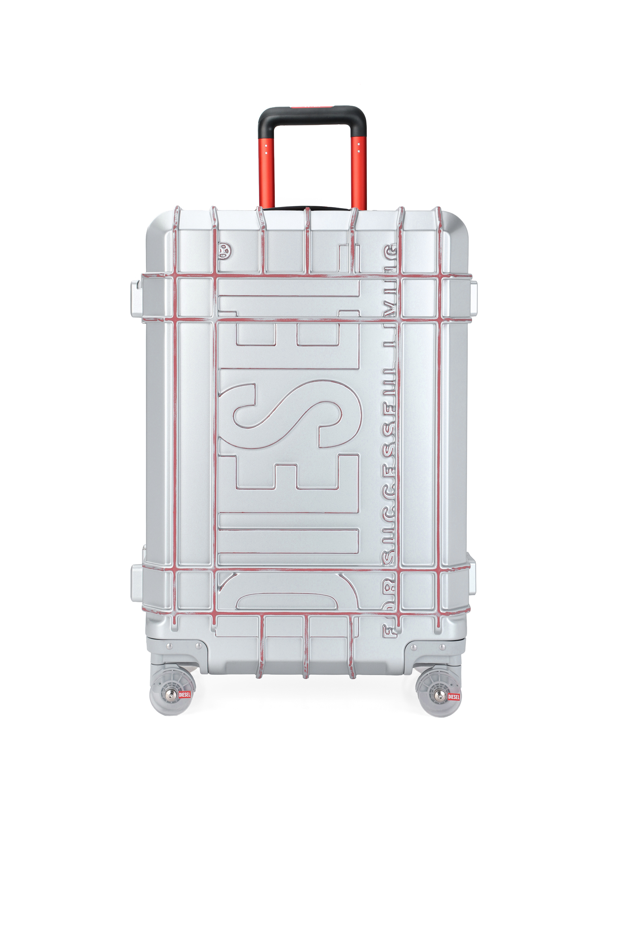 Diesel - DIESEL PC STRONG IMAGE TROLLEY- DSL003, Unisex's Rugged suitcase size L in Silver - 1
