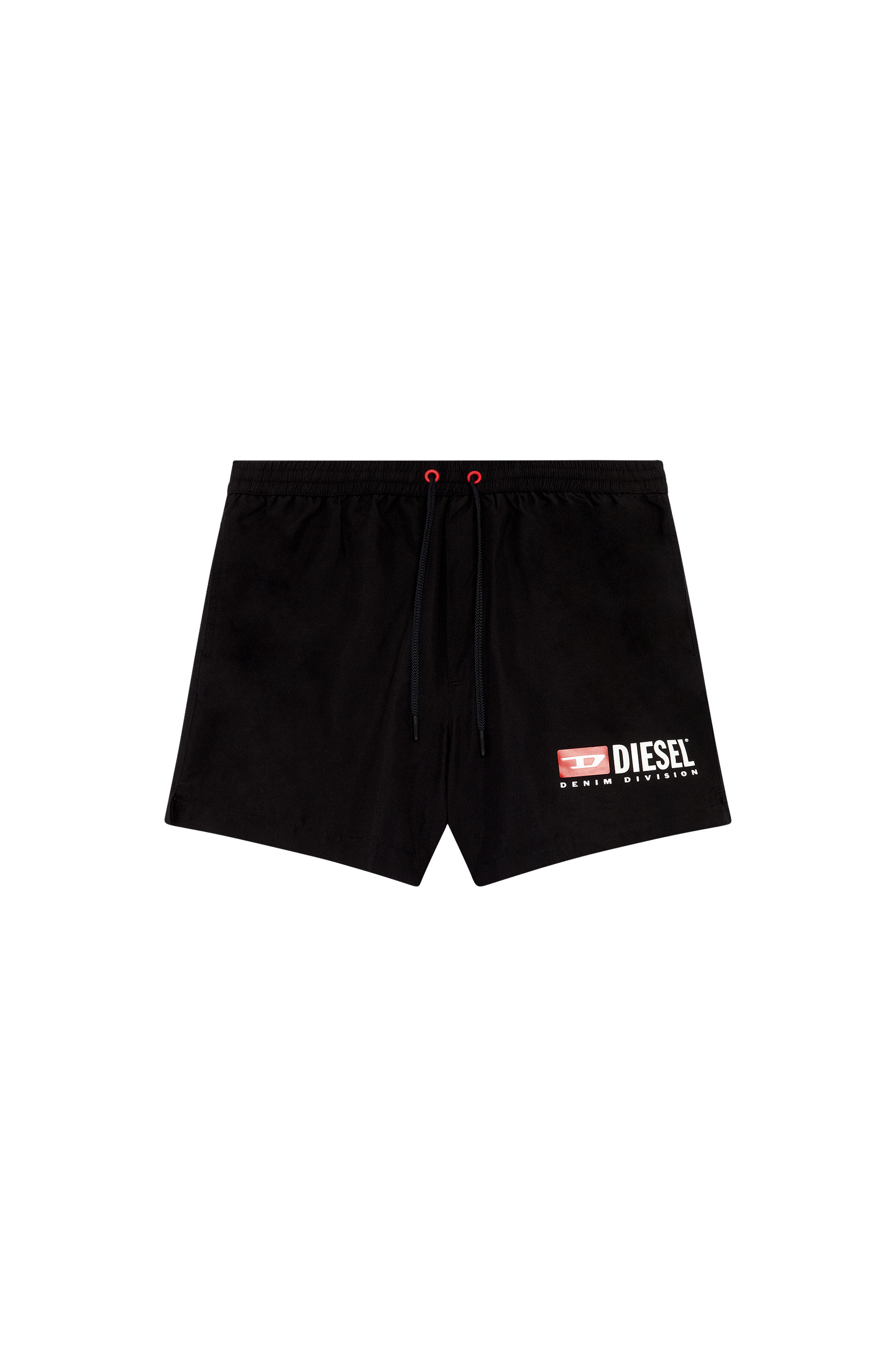 Diesel - BMBX-KEN-37, Man Mid-length swim shorts with logo print in Black - Image 4