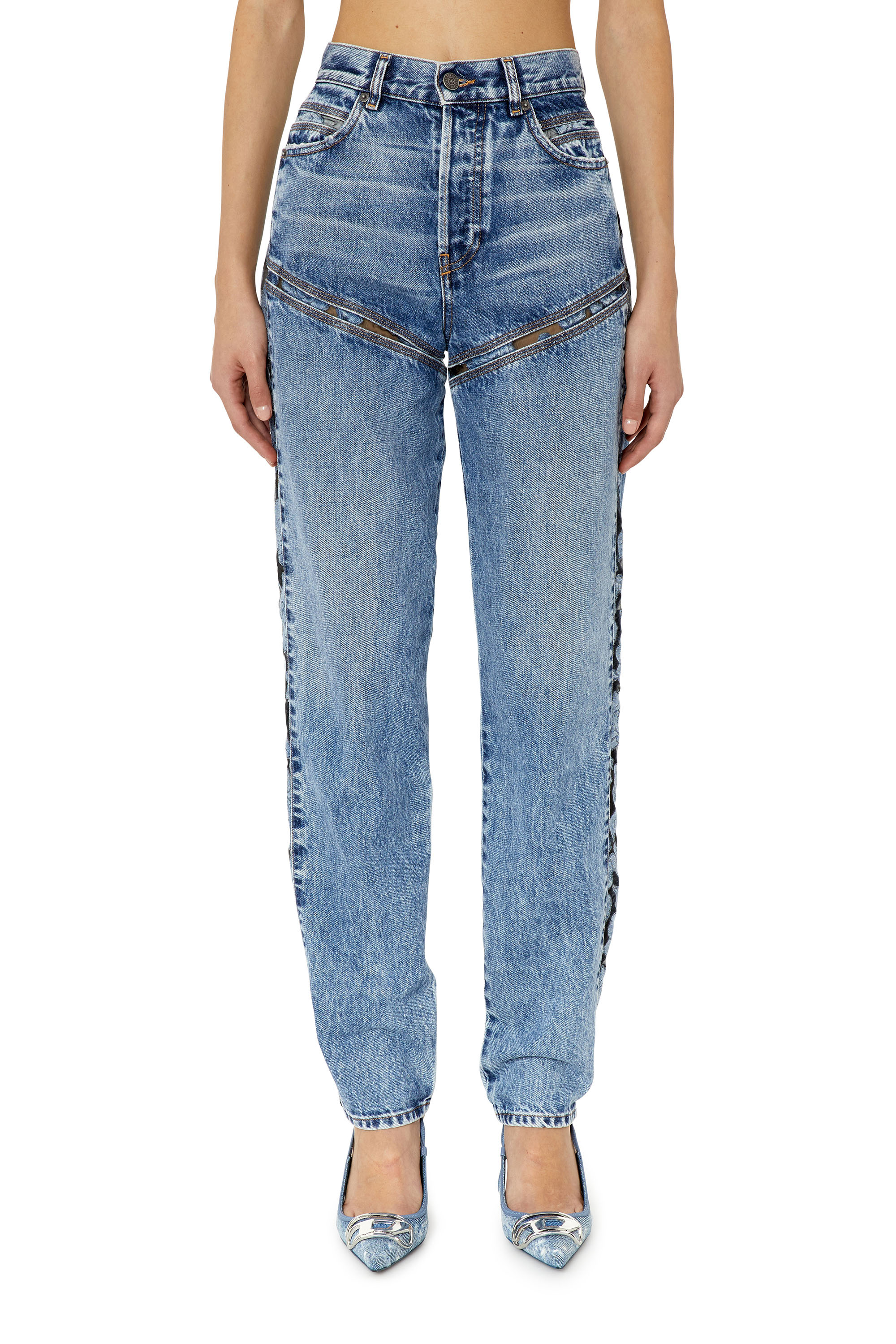Diesel - D-Pilut 007J3 Straight Jeans, Medium blue - Image 1