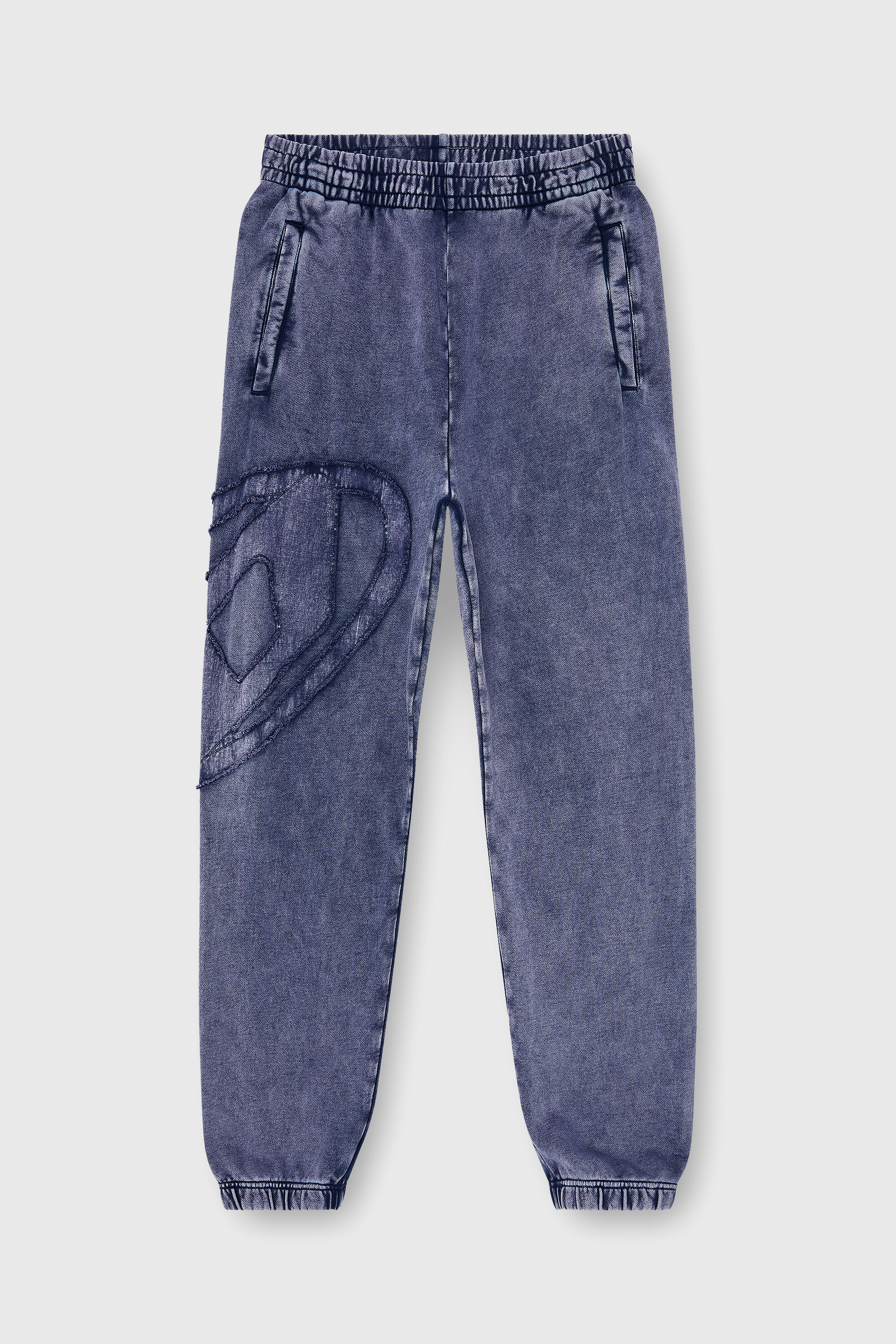 Diesel - P-MARKY-DEN, Man's Organic cotton sweatpants with Oval D patch in Indigo - 2