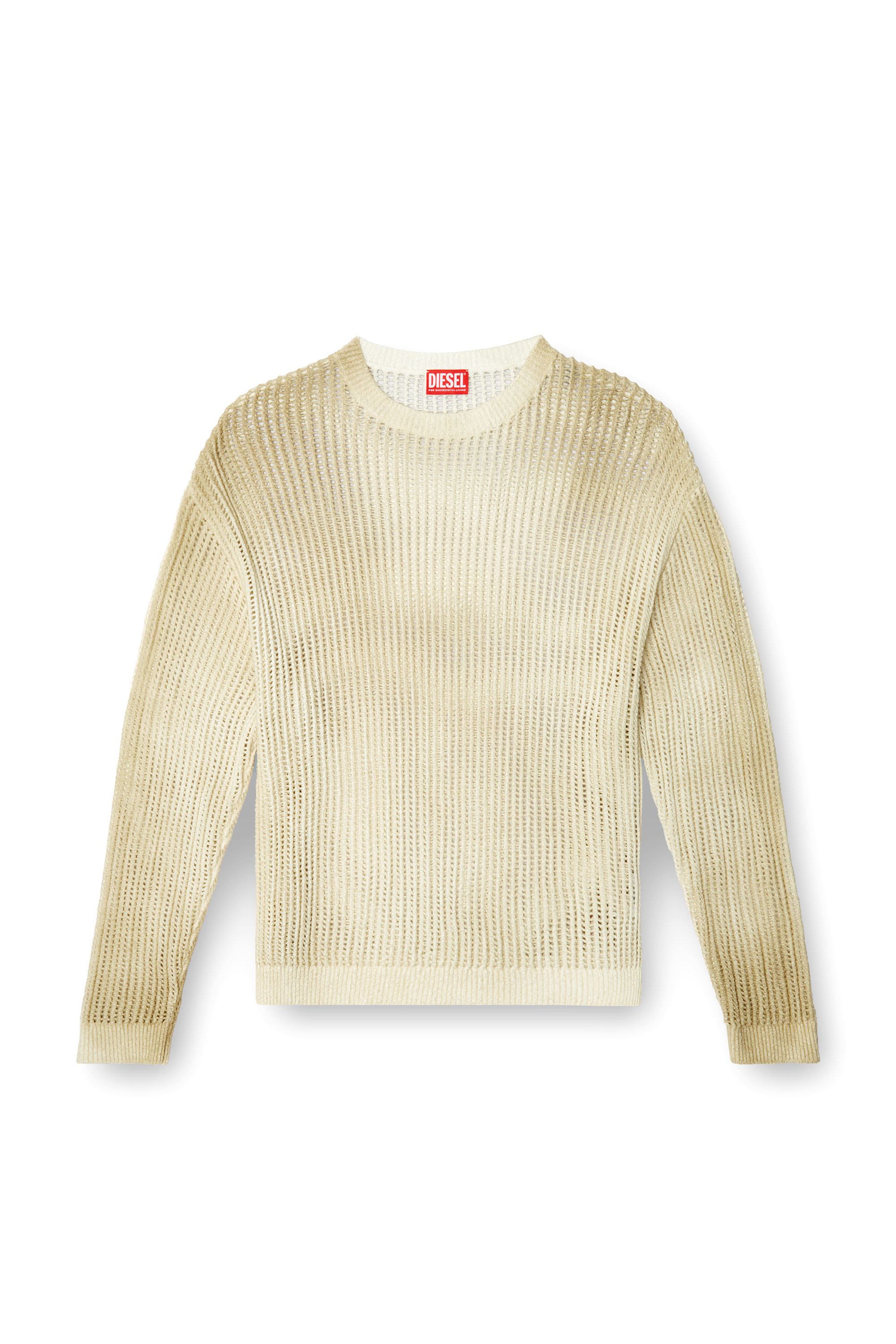 Diesel - K-SKUAT, Man's Open-knit jumper with distressed effect in null - 3