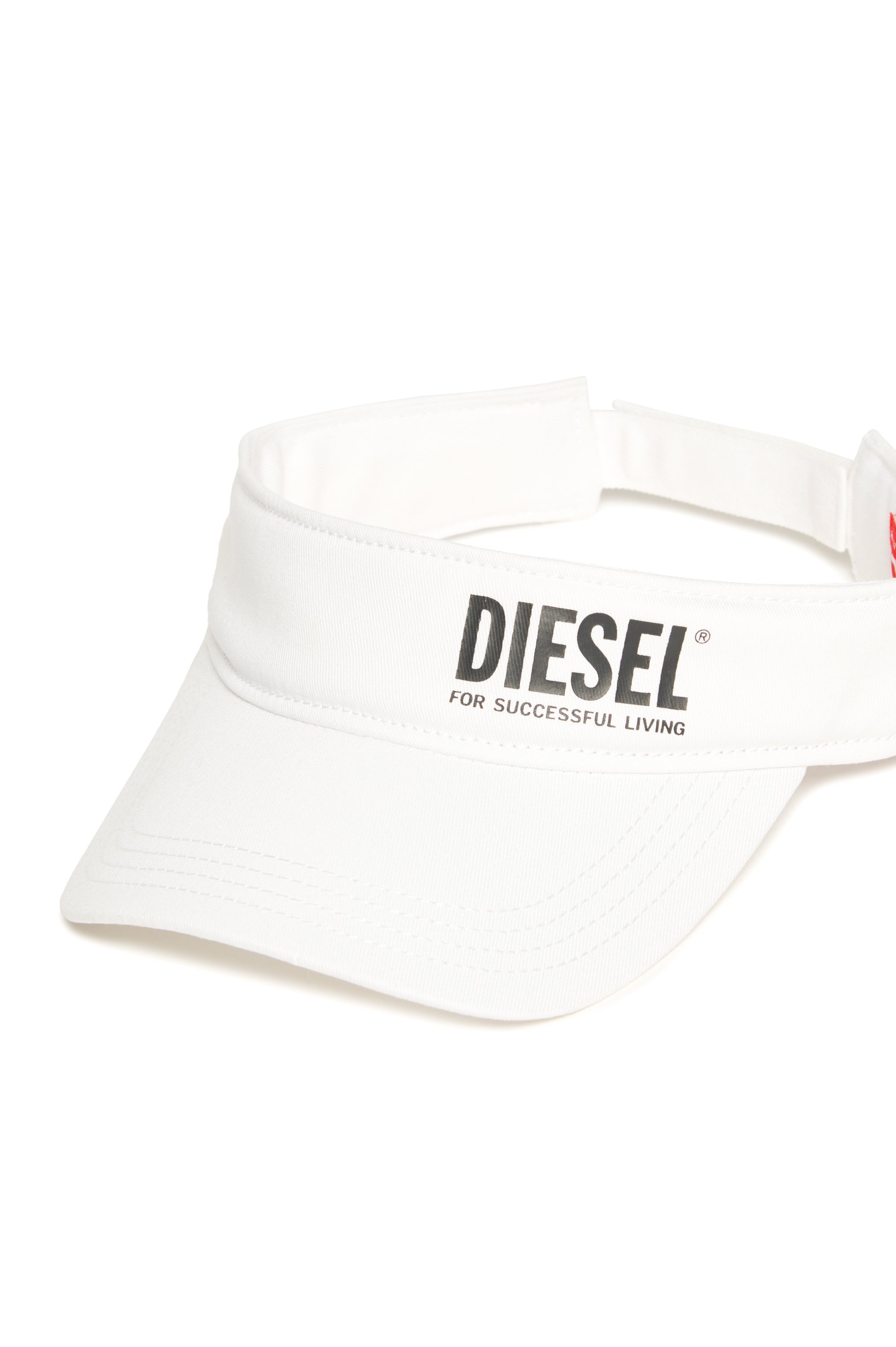 Diesel - FDELS, Unisex's Cotton visor with logo in White - 3