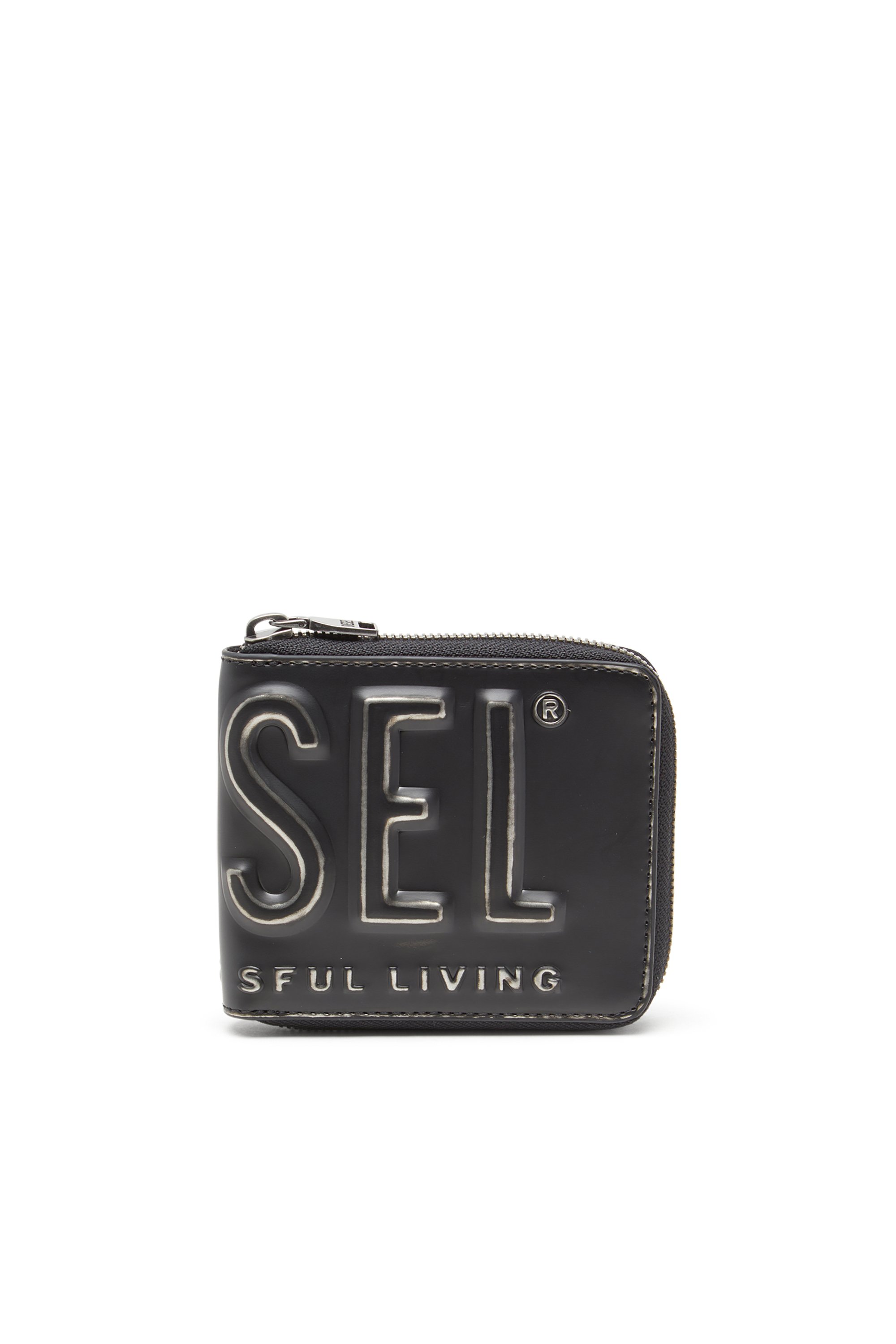 Diesel - DSL 3D- BI FOLD COIN ZIP XS, Man's Zip wallet in Black - 1