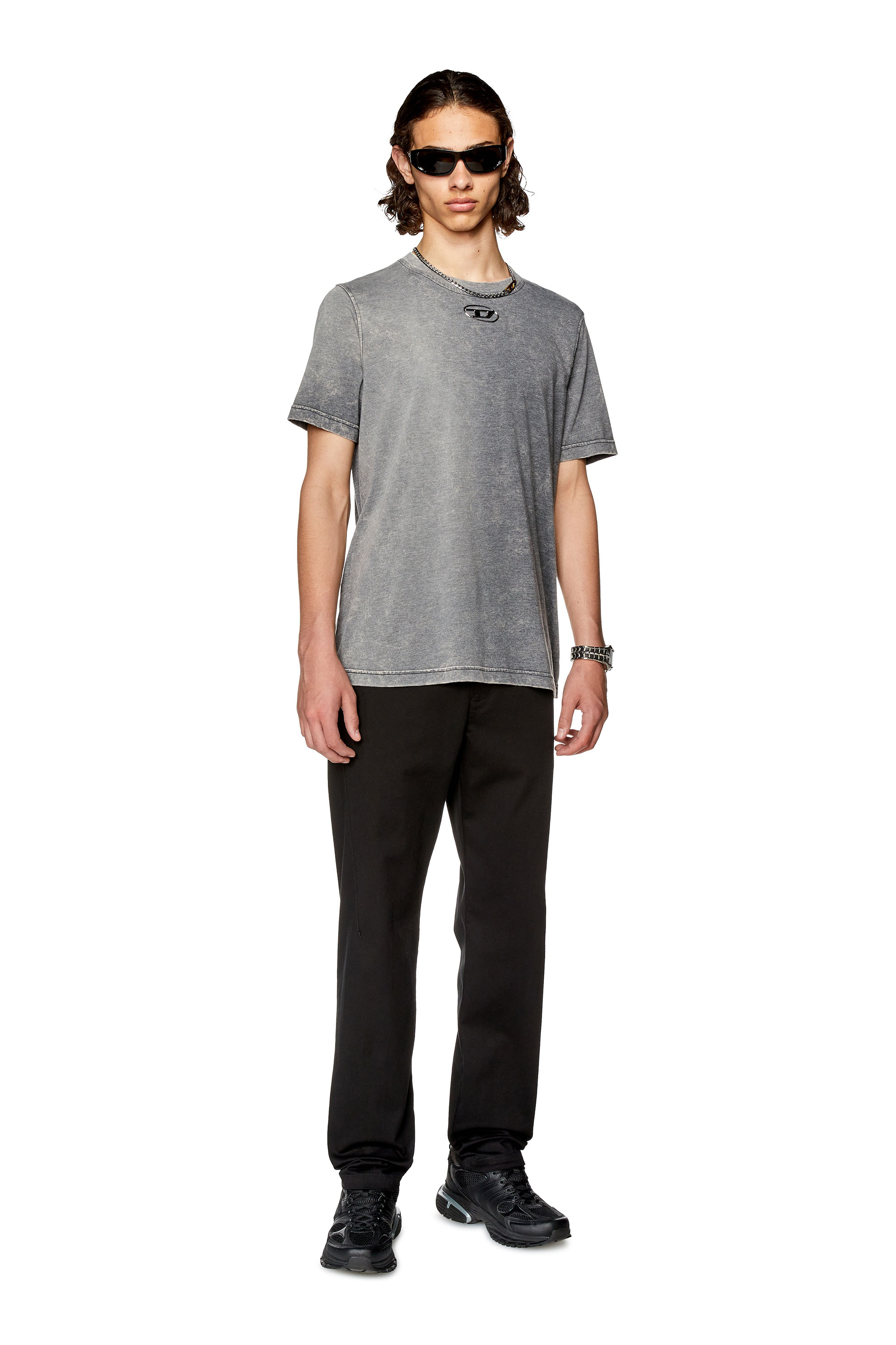 Diesel - P-DEAN, Man's Chino pants in cotton gabardine in Black - 1