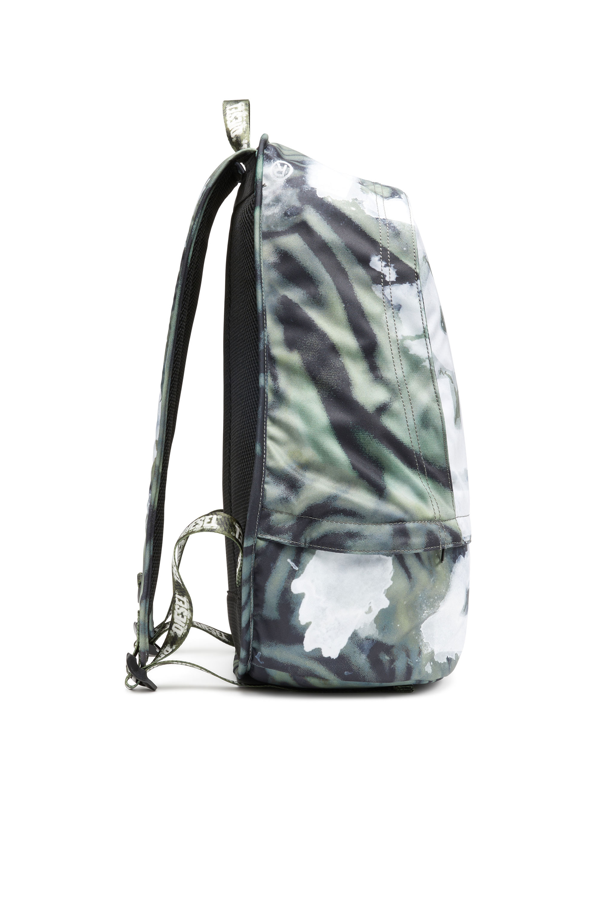 Diesel - RAVE BACKPACK X, Unisex Rave-Backpack with wet-effect camo print in Multicolor - Image 3