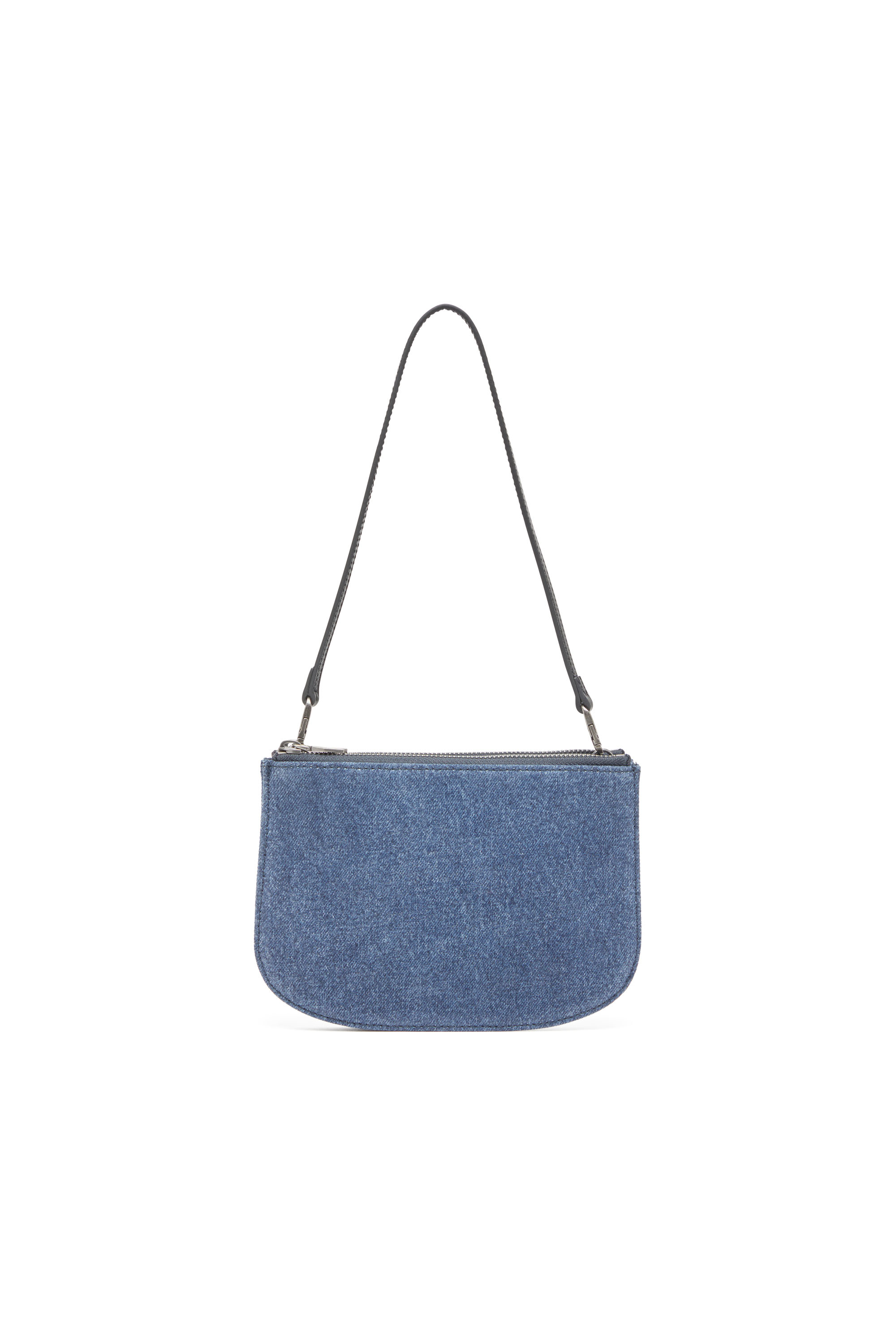 Diesel - 1DR TWIN, Woman's Double-pouch shoulder bag in solarised denim in Blue - 2