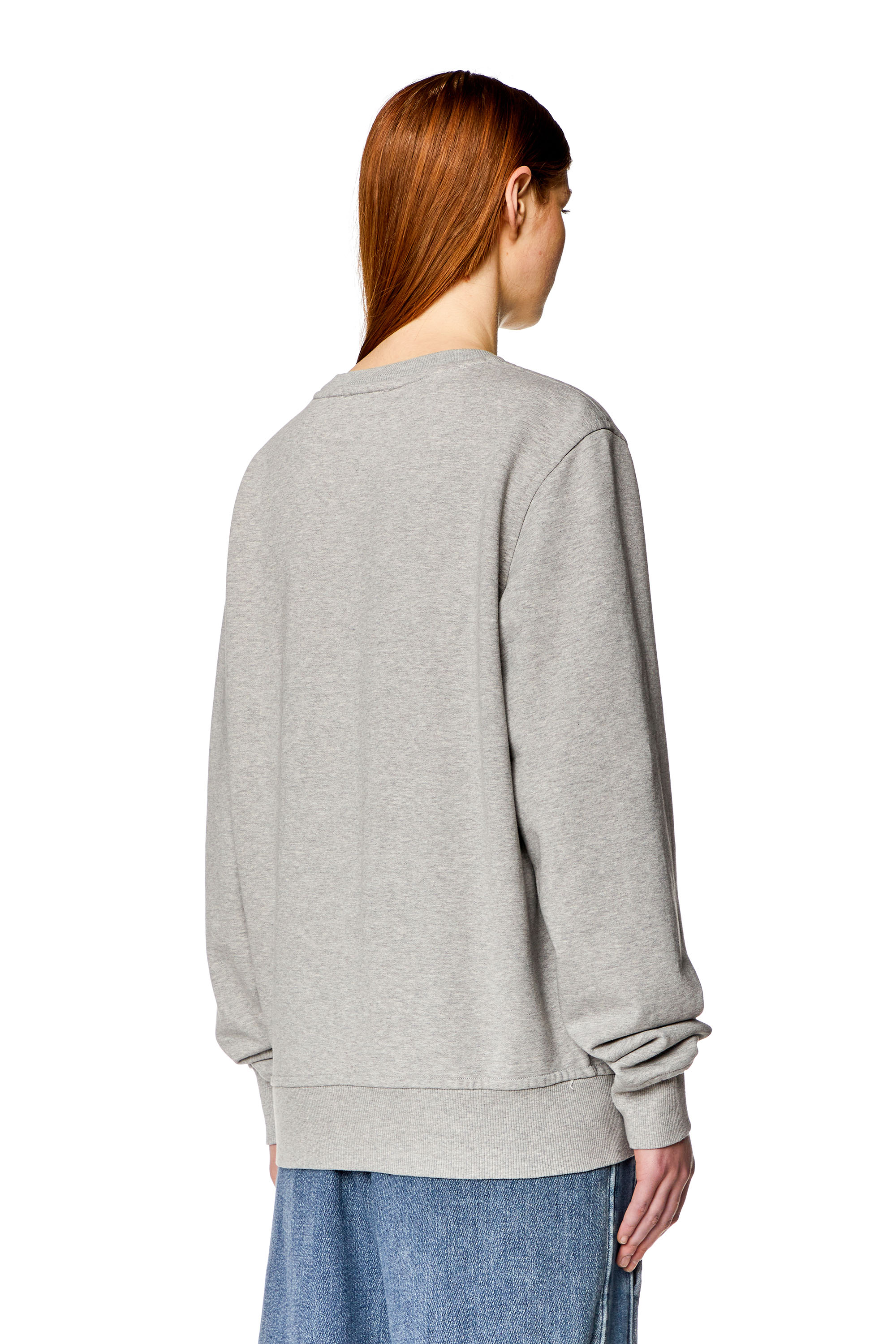 Diesel - S-GINN-D, Woman Sweatshirt with D logo in Grey - Image 4