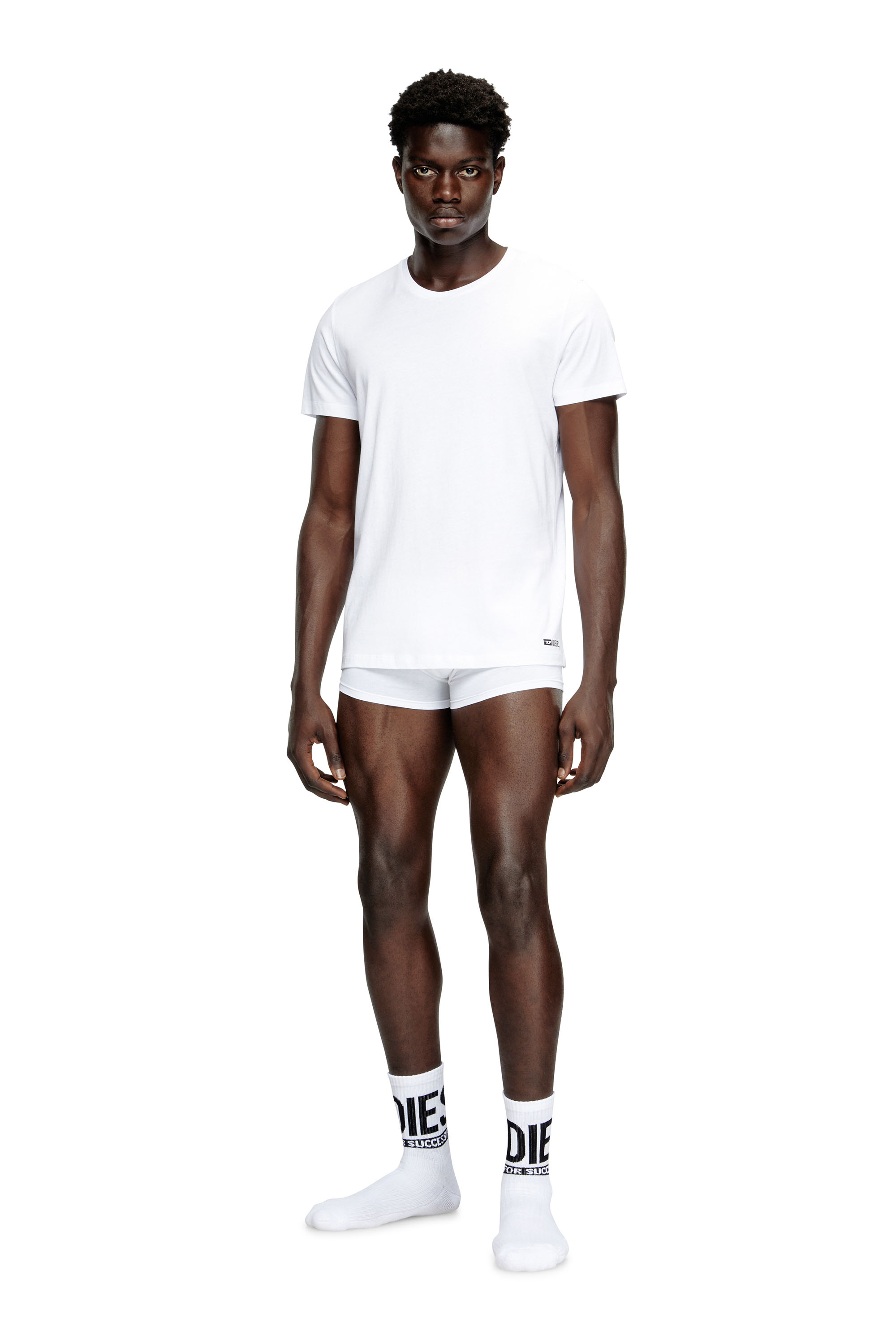 Diesel - RANDAL-D-BOX-3PACK, Man's Three-pack of T-shirts in White - 3