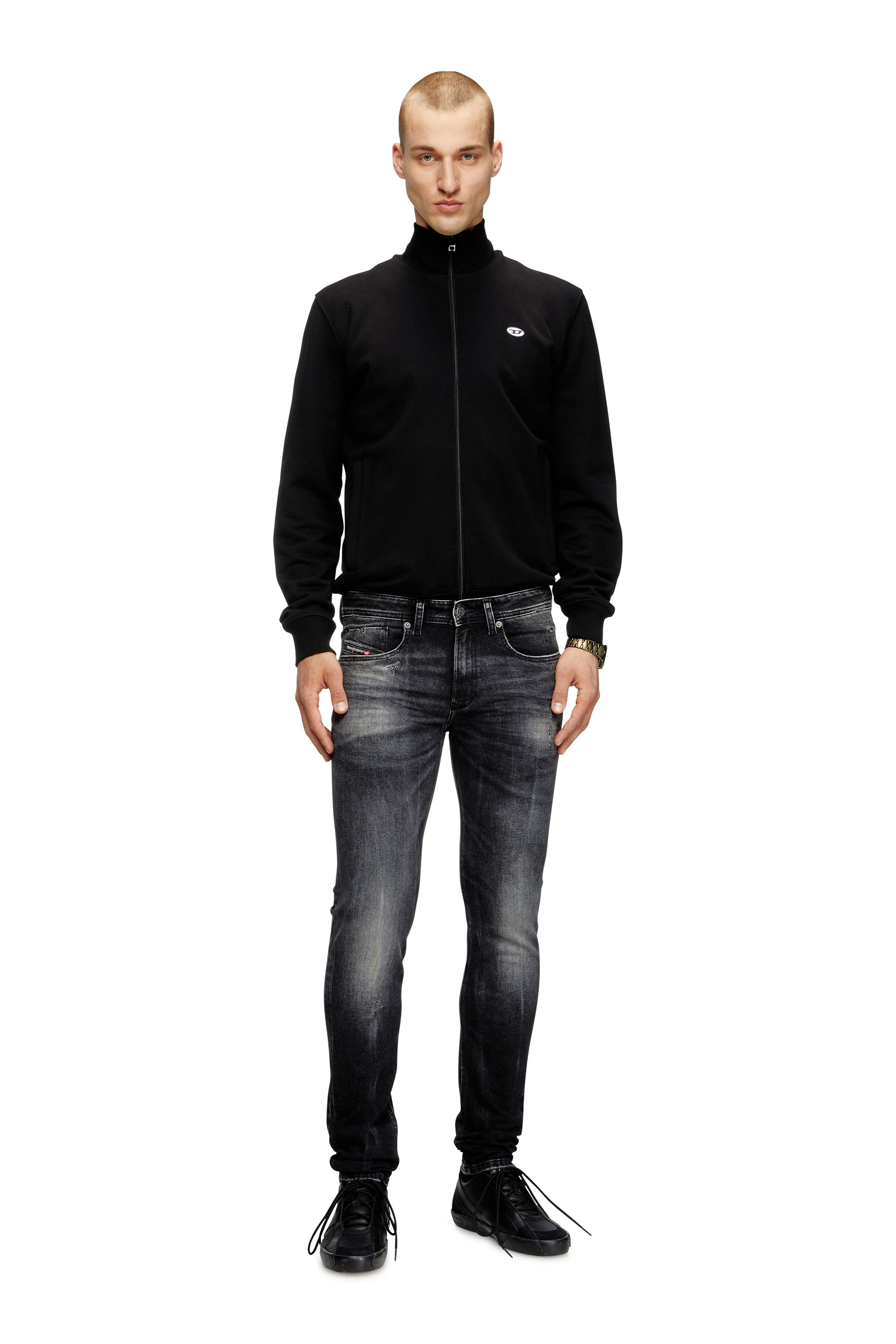 Diesel - Man's Skinny Jeans 1979 Sleenker 0DBDP, Black/Dark grey - 2