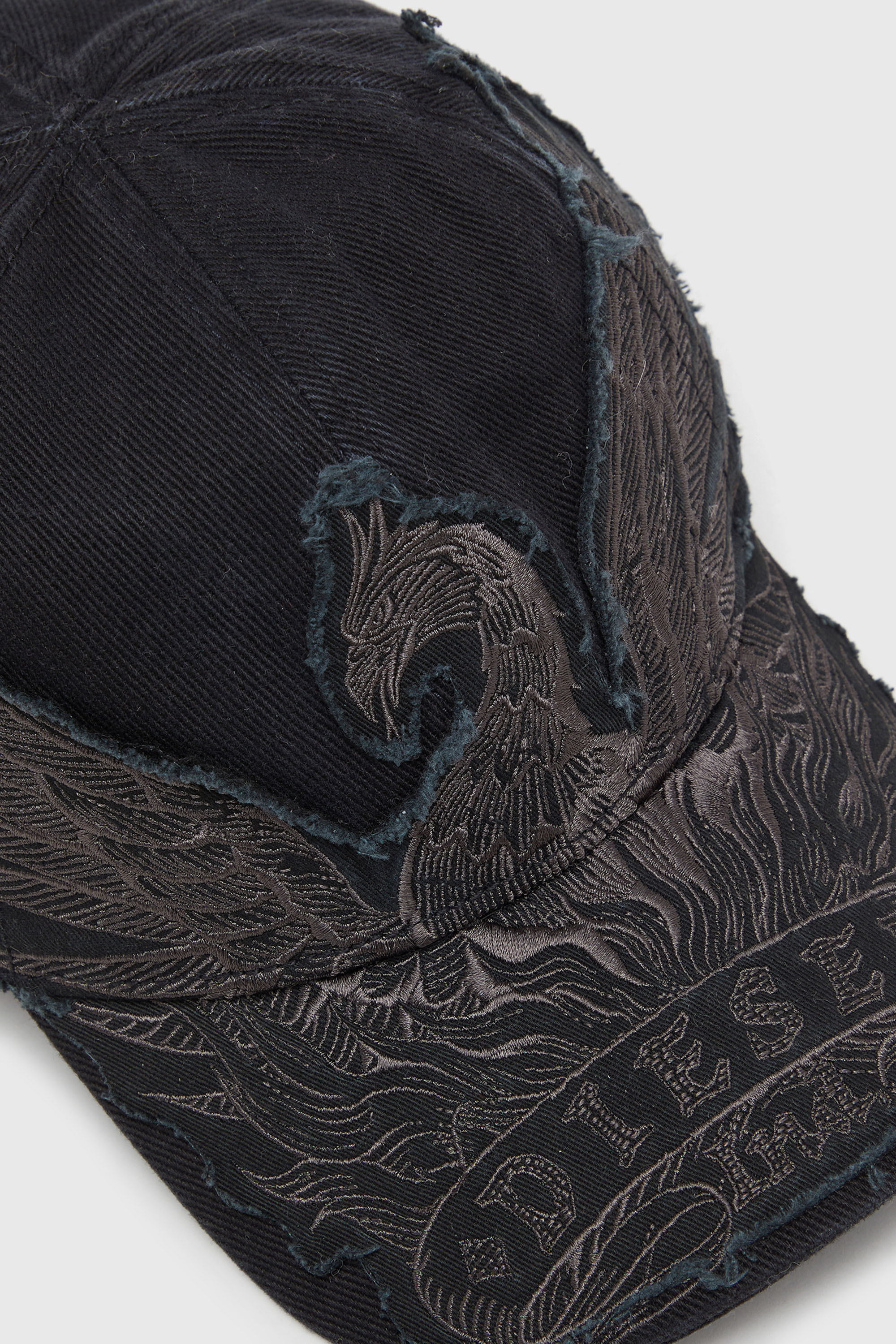 Diesel - C-PHENIX, Man's Baseball cap with Phoenix embroidery in Black - 3