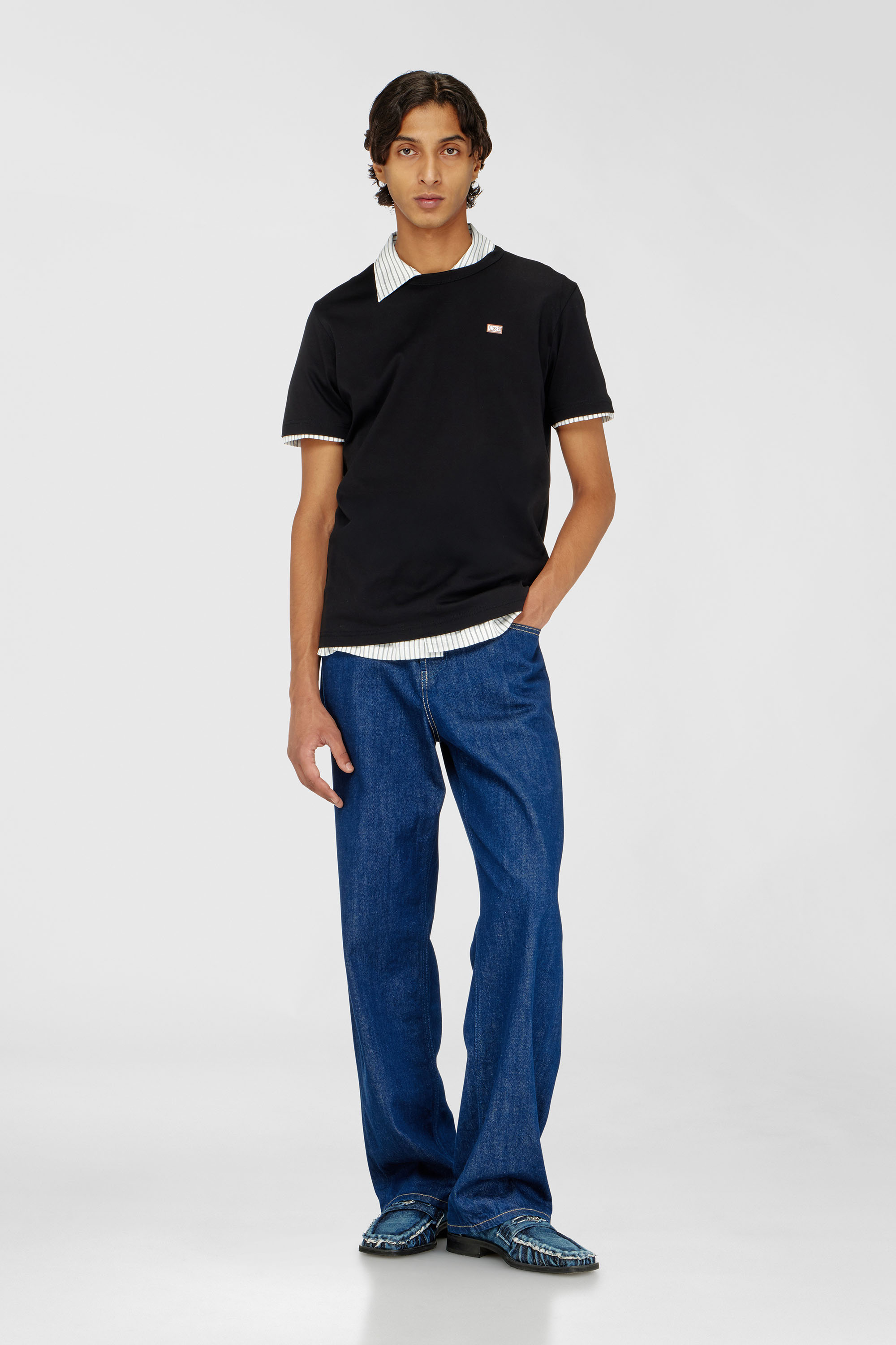 T-shirt in mercerised cotton with mini logo