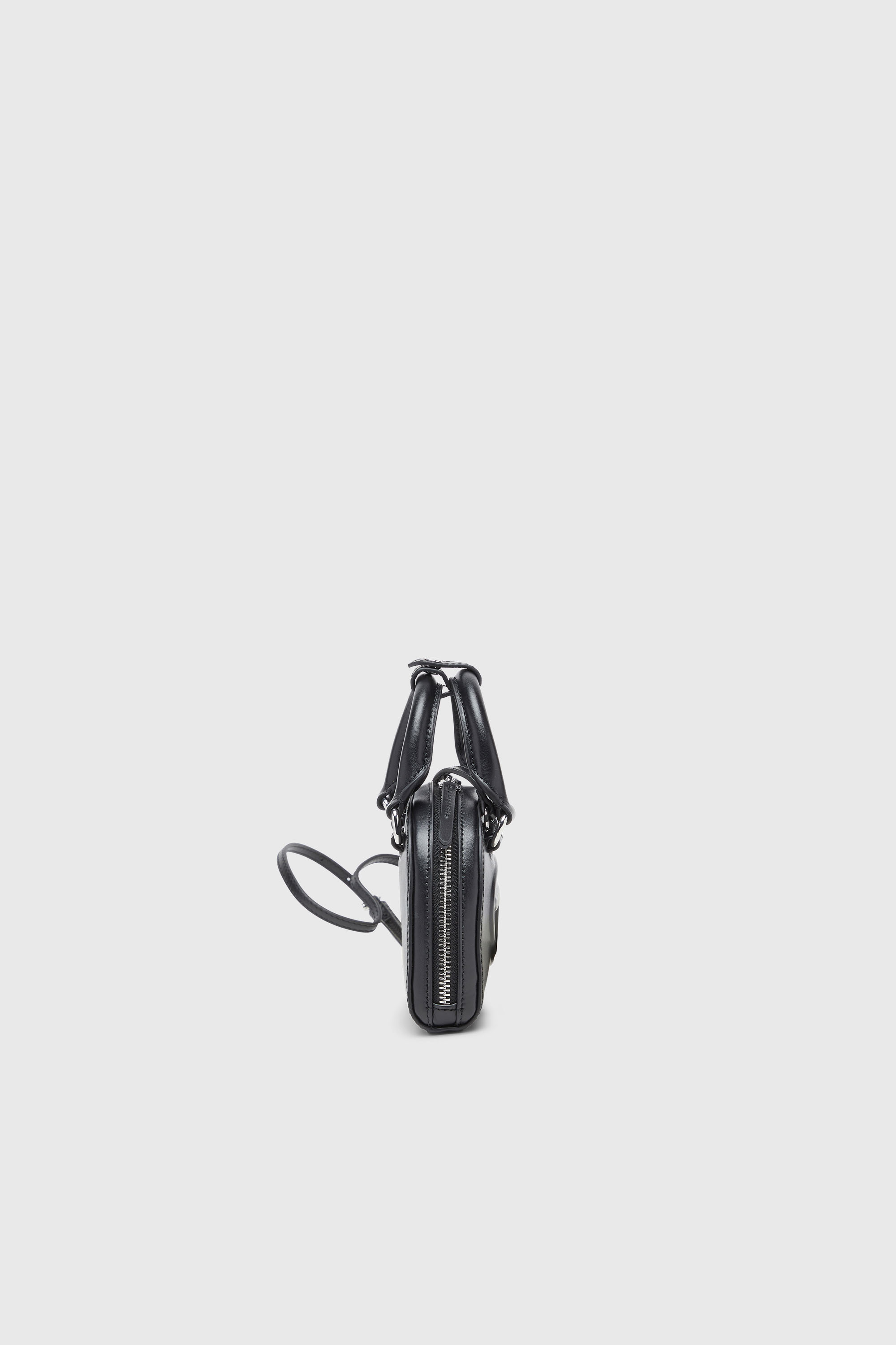 Diesel - 1DR DOME CROSSBODY XS, Woman's 1DR Dome-Slim bowling bag in nappa leather in Black - 5