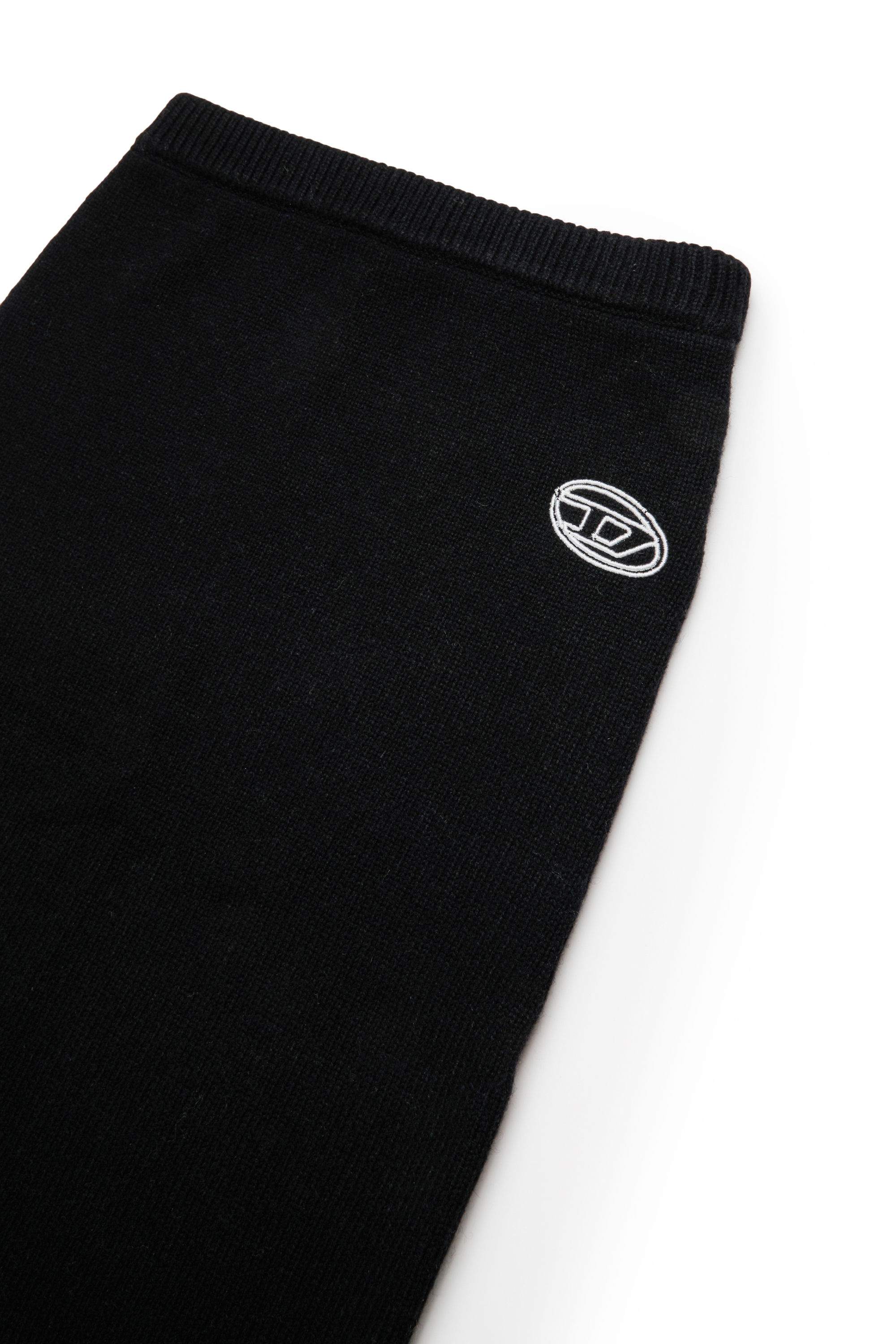 Diesel - GISELLE, Woman's Skirt in wool blend with elastic waist in Black - 3