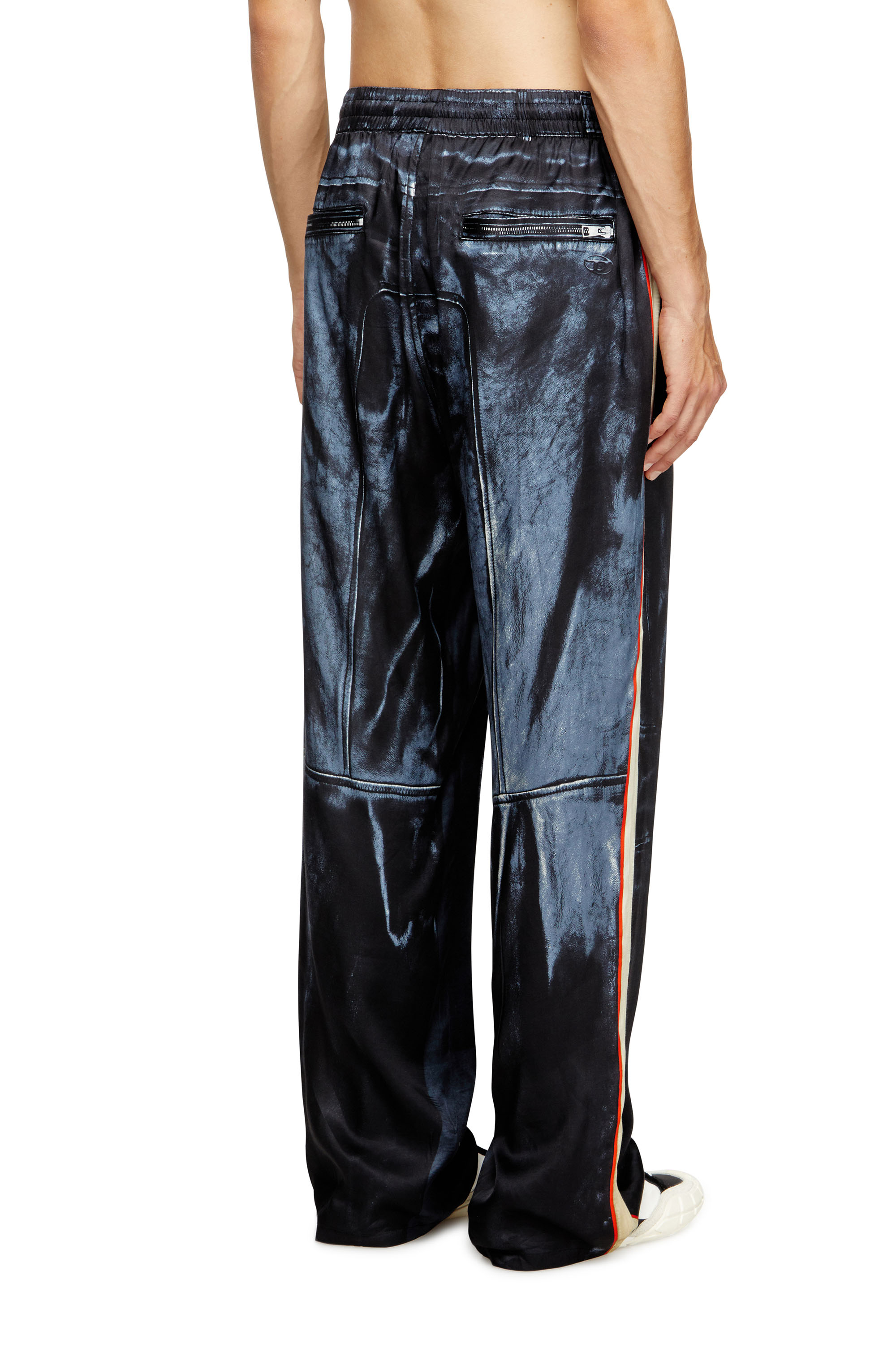Diesel - P-THECKS-NMAN, Man's Viscose trousers with biker print in null - 4